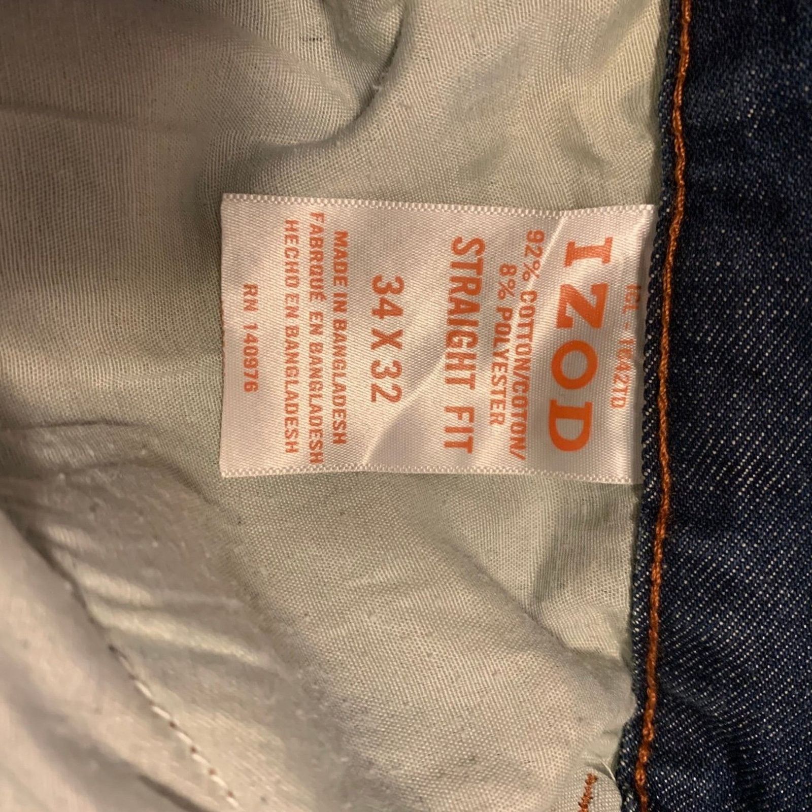 Izod Izod Men’s Straight Fit Jeans Size 34x32 Size US 34 / EU 50 - 3 Thumbnail