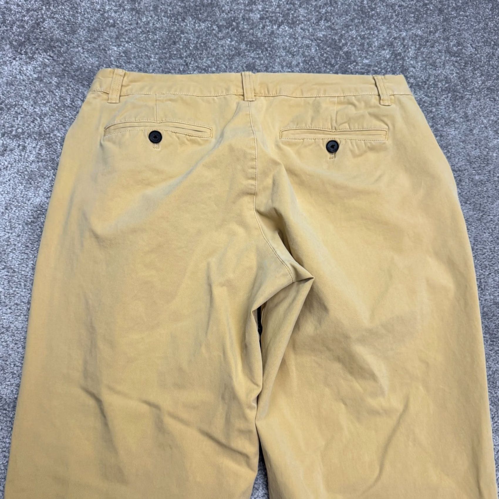 Bonobos Bonobos Chino Pants Mens 33x32 Yellow Straight Leg Flat Front Casual Cotton Size US 33 - 4 Thumbnail
