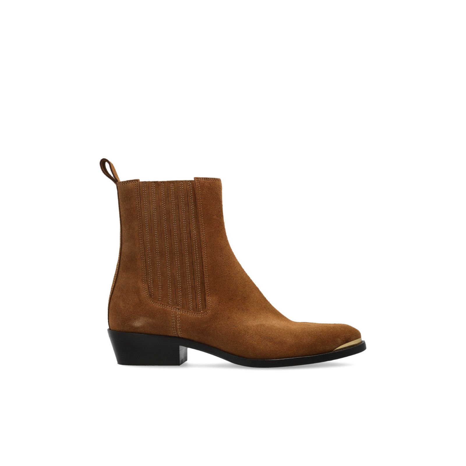 ISABEL MARANT Delano Brown Suede Cowboy Heeled Ankle Boots N