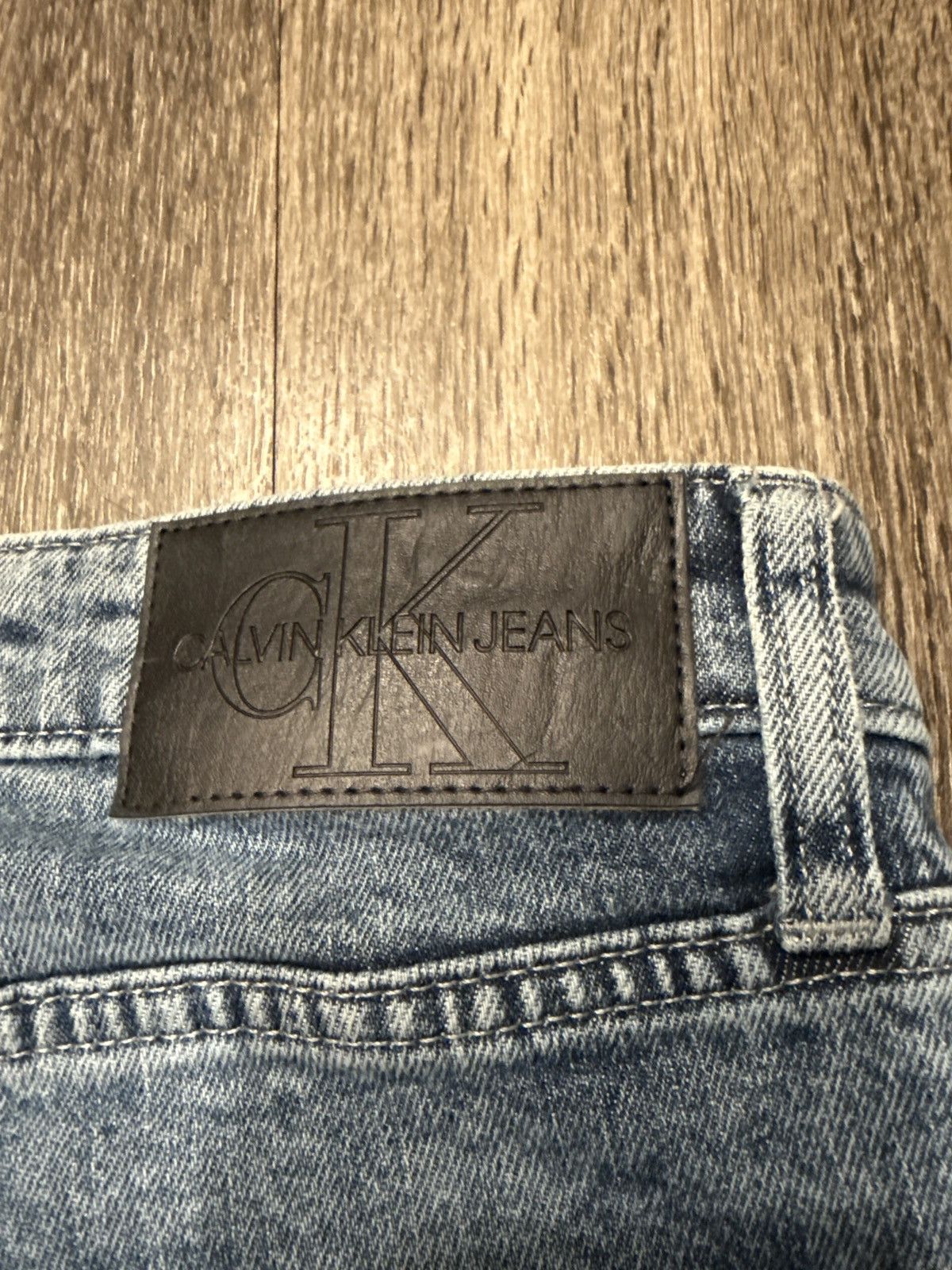 Calvin Klein Calvin Klein Skinny Moulant Blue Denim Jeans (32x32) Size US 32 / EU 48 - 5 Thumbnail