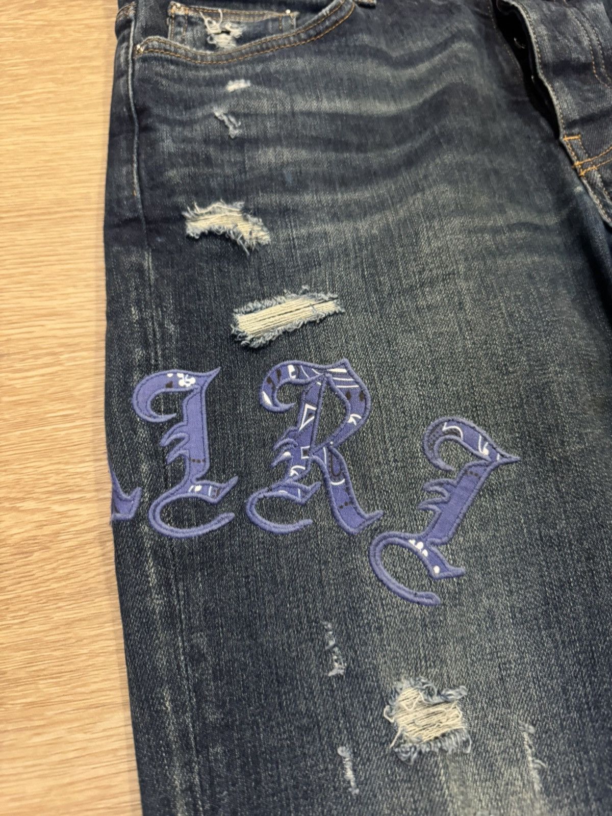 Amiri Amiri Mx1 Old English Denim Size US 33 - 3 Thumbnail