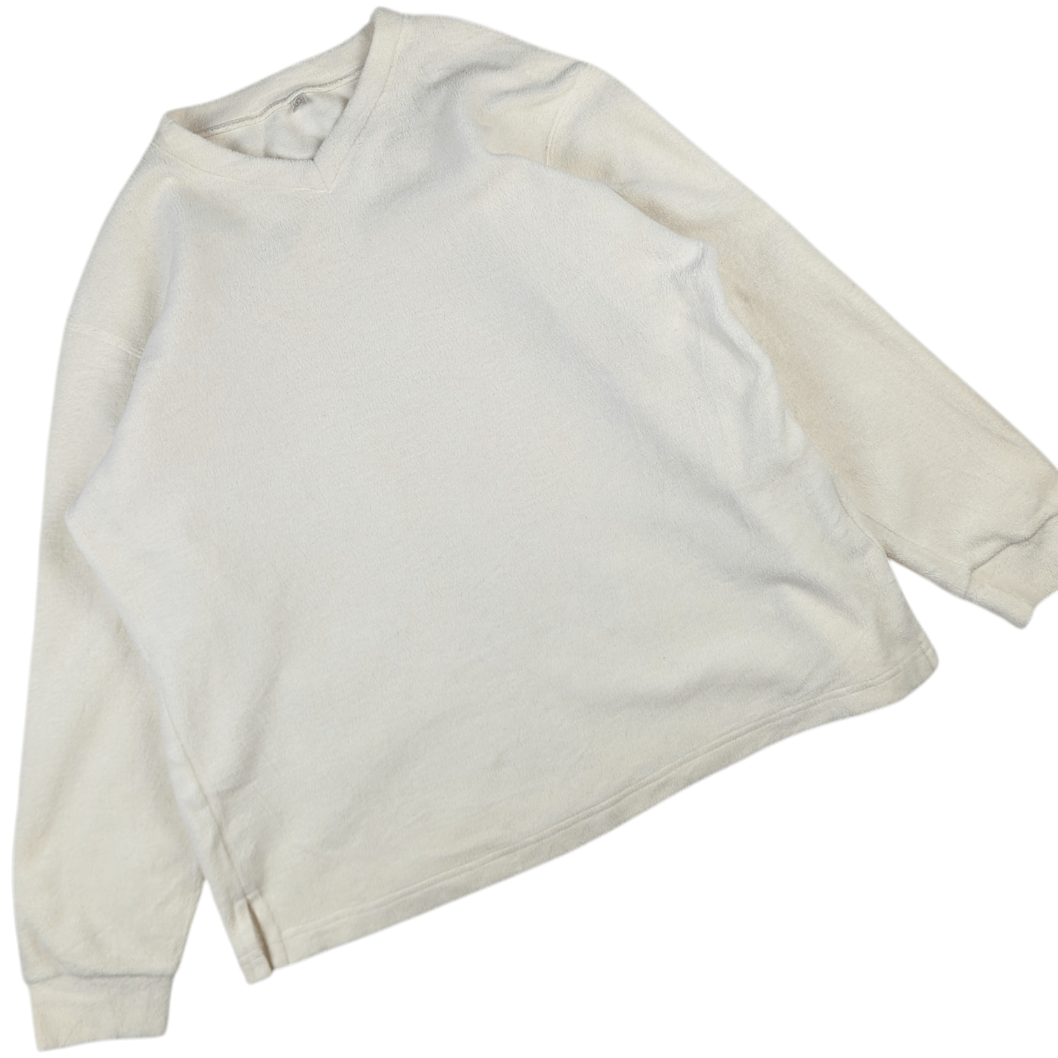 Uniqlo Vintage 2000's UNIQLO White Fleece Jumper Sweatshirt Size US L / EU 52-54 / 3 - 5 Thumbnail