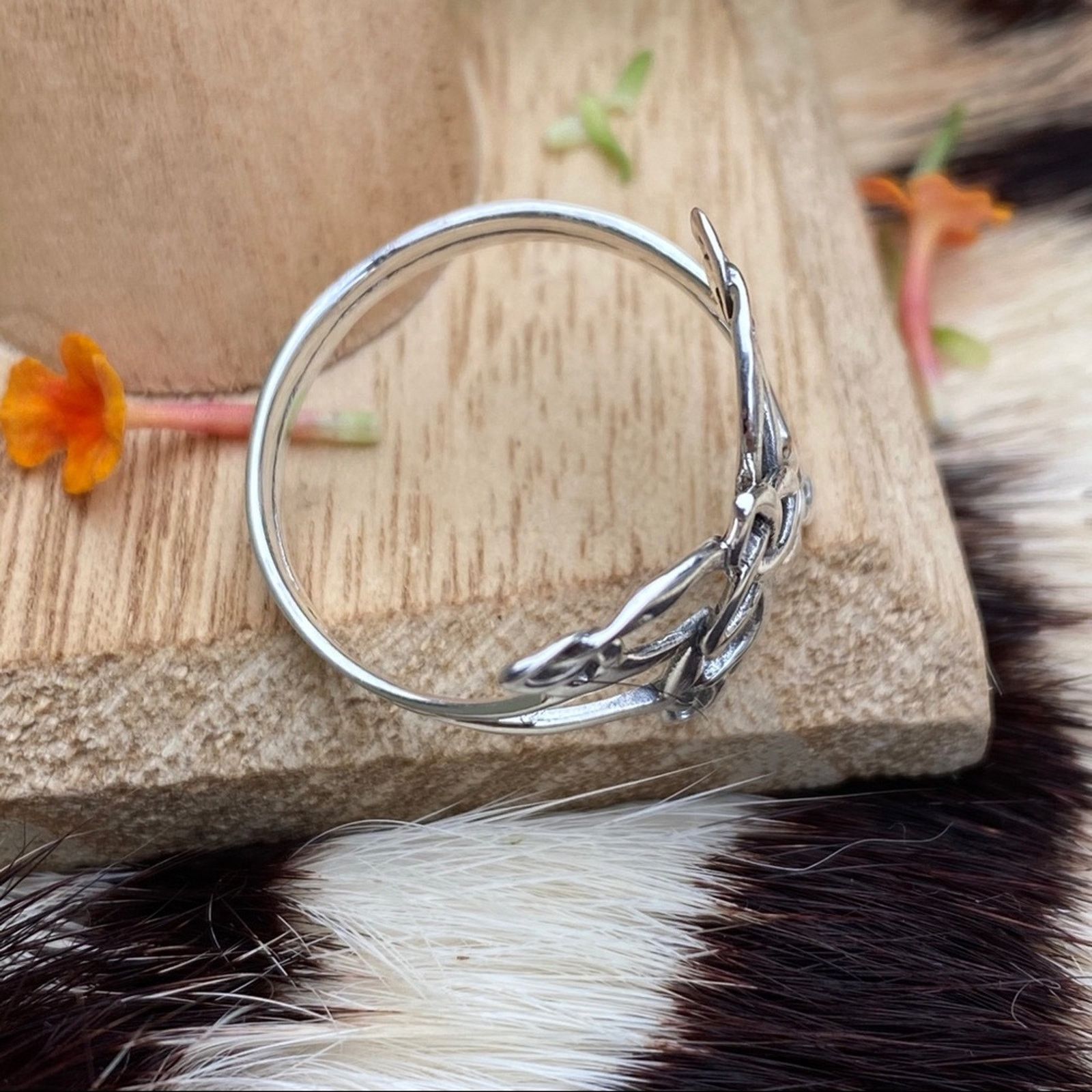 Other 925 Sterling Silver Celtic Trinity Knot Butterfly Ring Size ONE SIZE - 4 Thumbnail