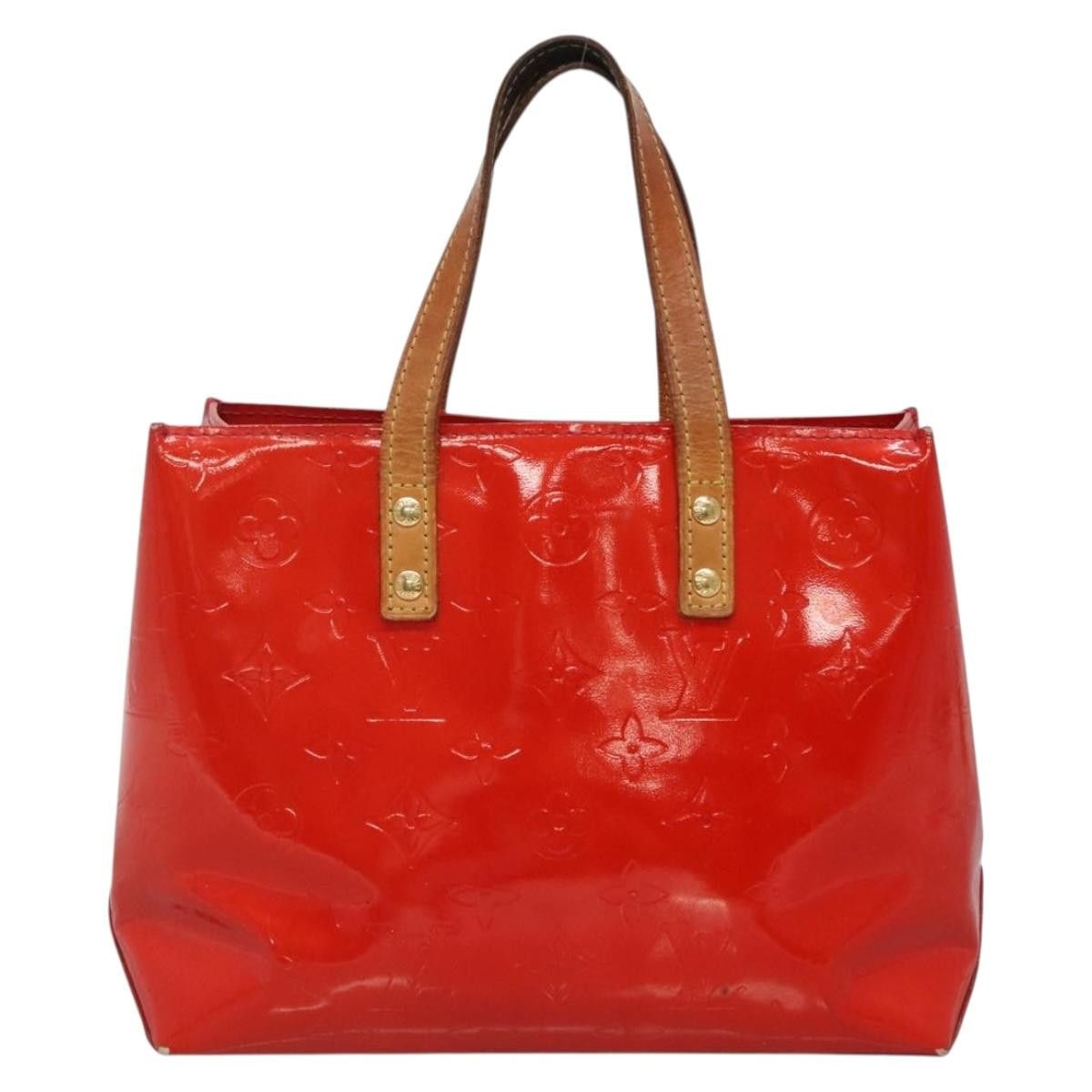 Louis Vuitton LOUIS VUITTON Monogram Vernis Reade PM Hand Bag Red Rouge Size ONE SIZE - 3 Thumbnail