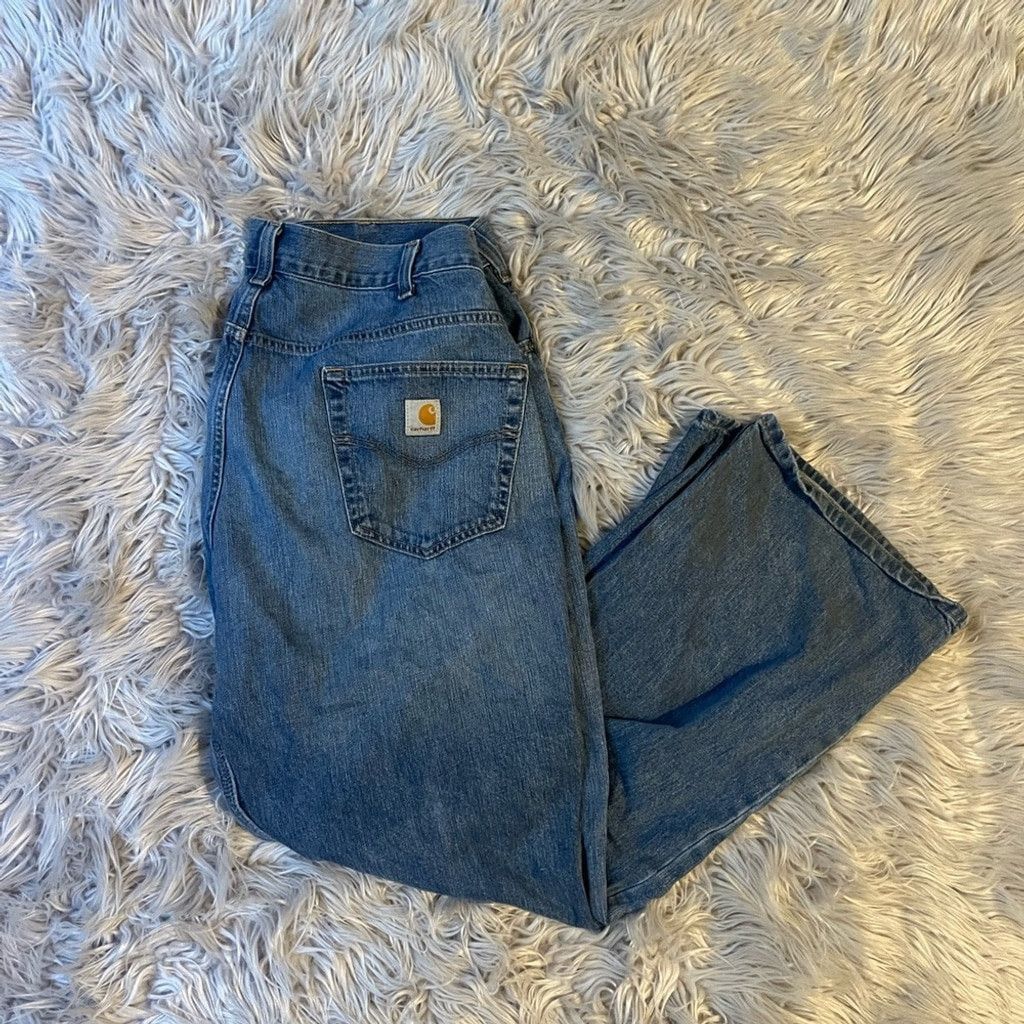 Carhartt Carhartt Blue Straight Leg Jeans Classic Style Size US 42 / EU 58 - 9 Thumbnail