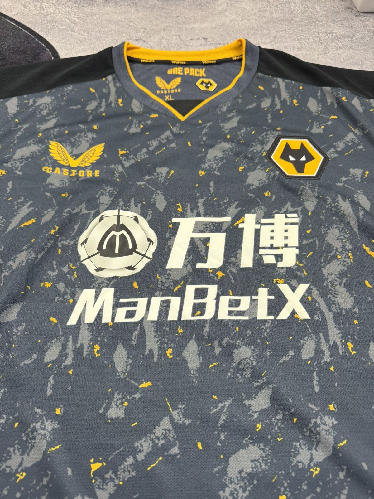 Castore Wolverhampton Wolves 2021/22 Away Football Shirt Castore Size US XL / EU 56 / 4 - 6 Thumbnail