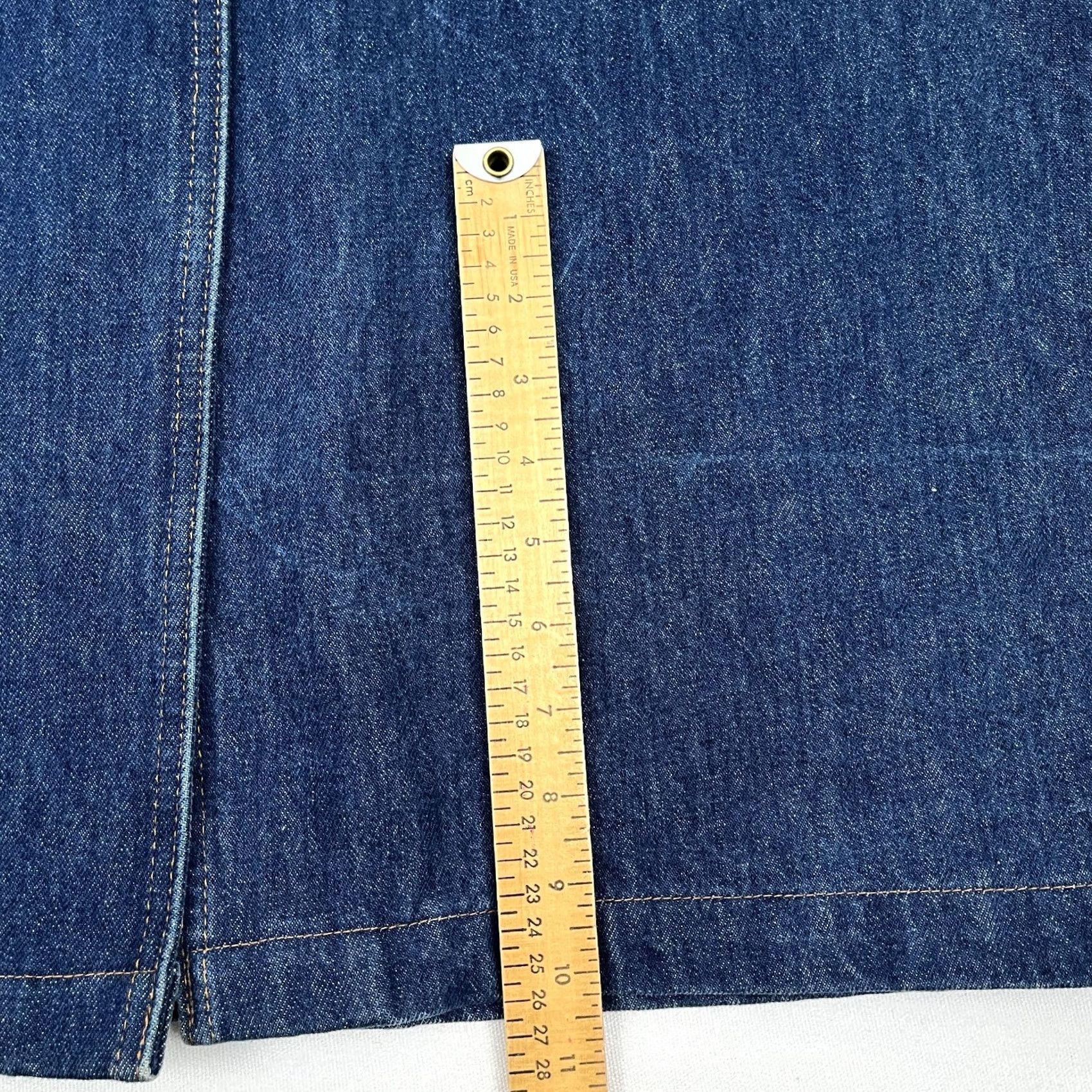 Denime VTG Pioneer Wear Long Denim Jacket Size 12 L/XL Jacket Women Blue 90s Rockability Size XL / US 12-14 / IT 48-50 - 5 Thumbnail