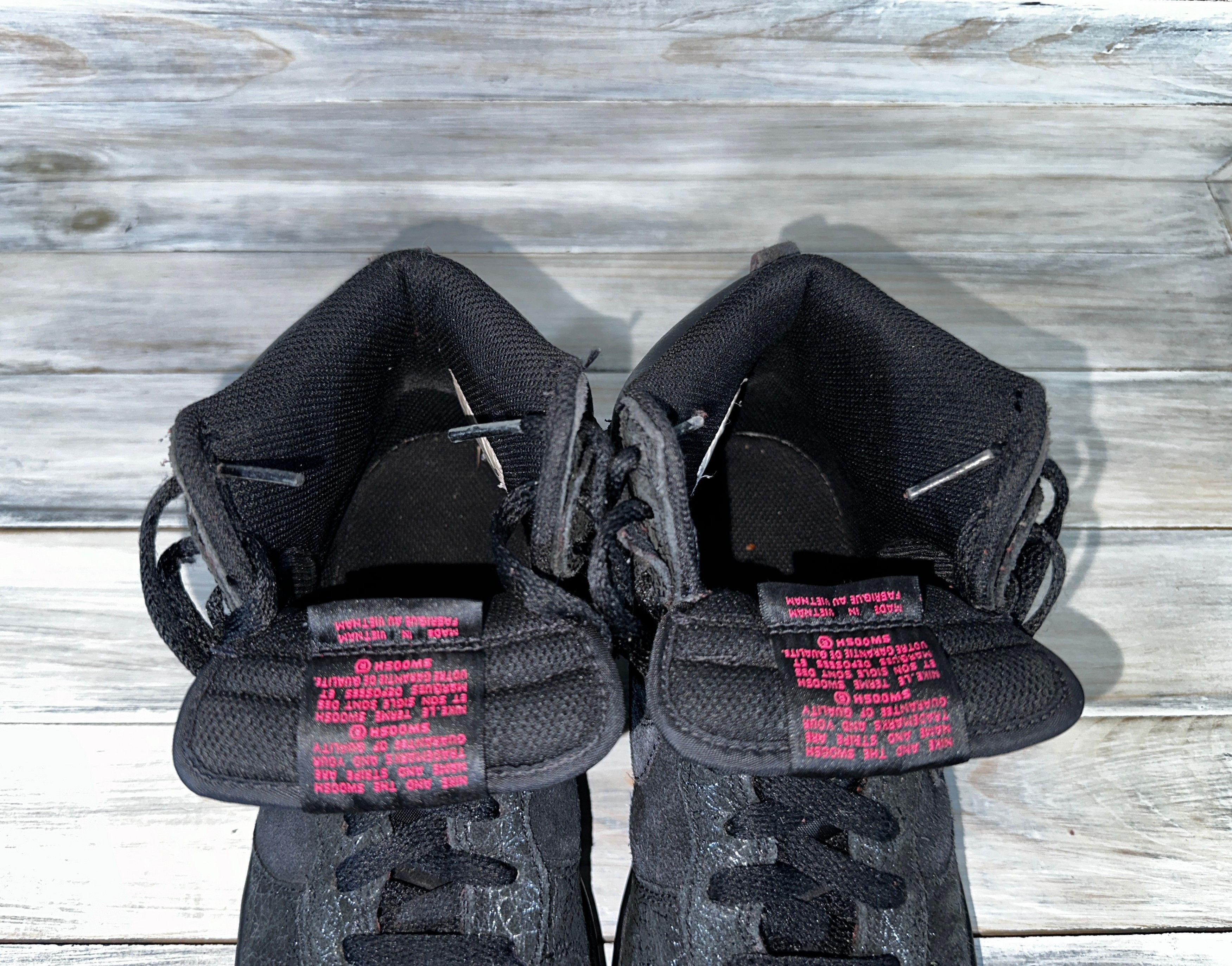 Nike NIKE Dunk High Women's Sneakers Black Casual Sport Shoes Size US 6.5 / IT 36.5 - 9 Thumbnail