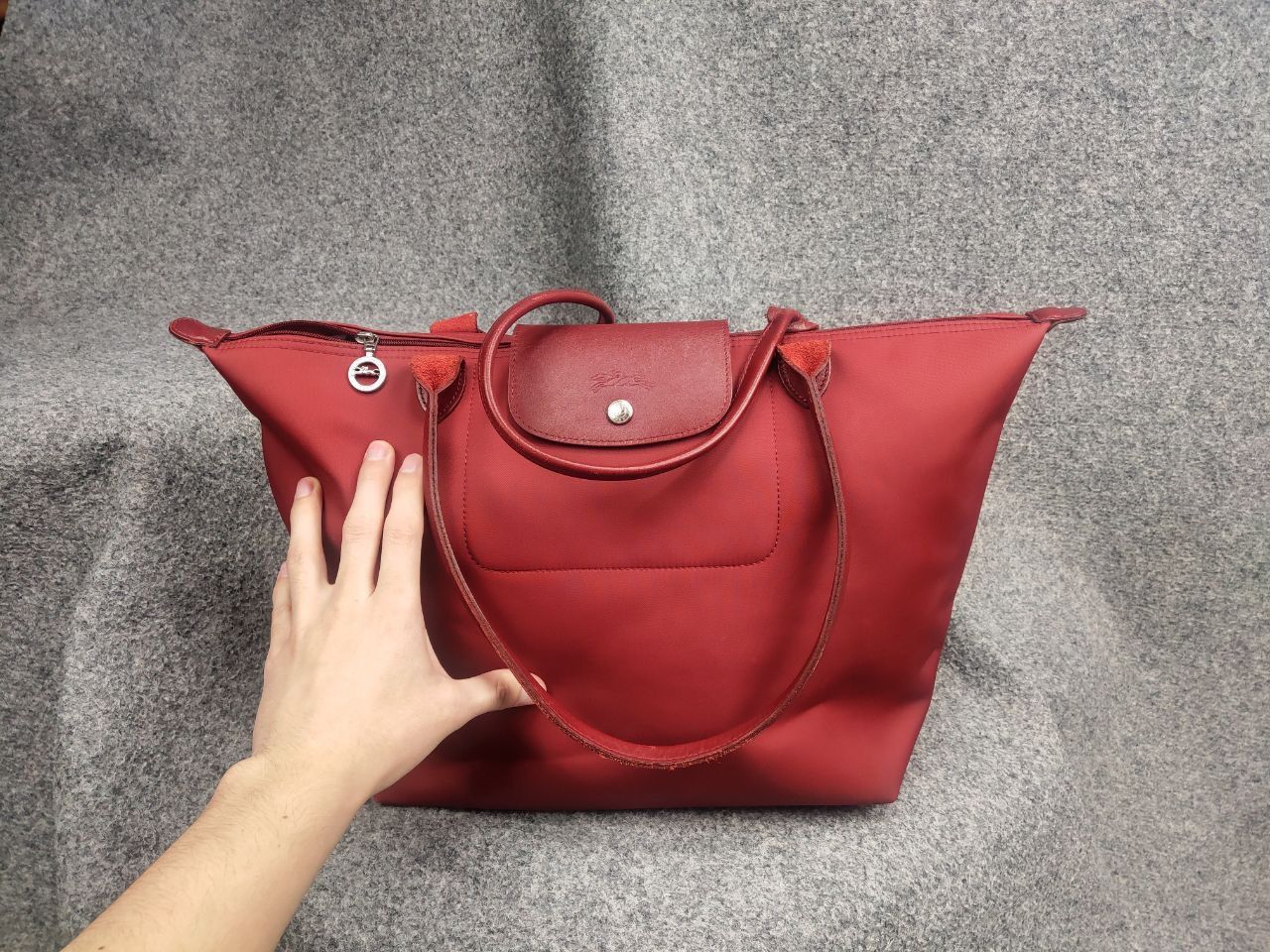 Longchamp Longchamp Le Pliage Néo wine nylon leather tote bag Handbag Size ONE SIZE - 14 Thumbnail