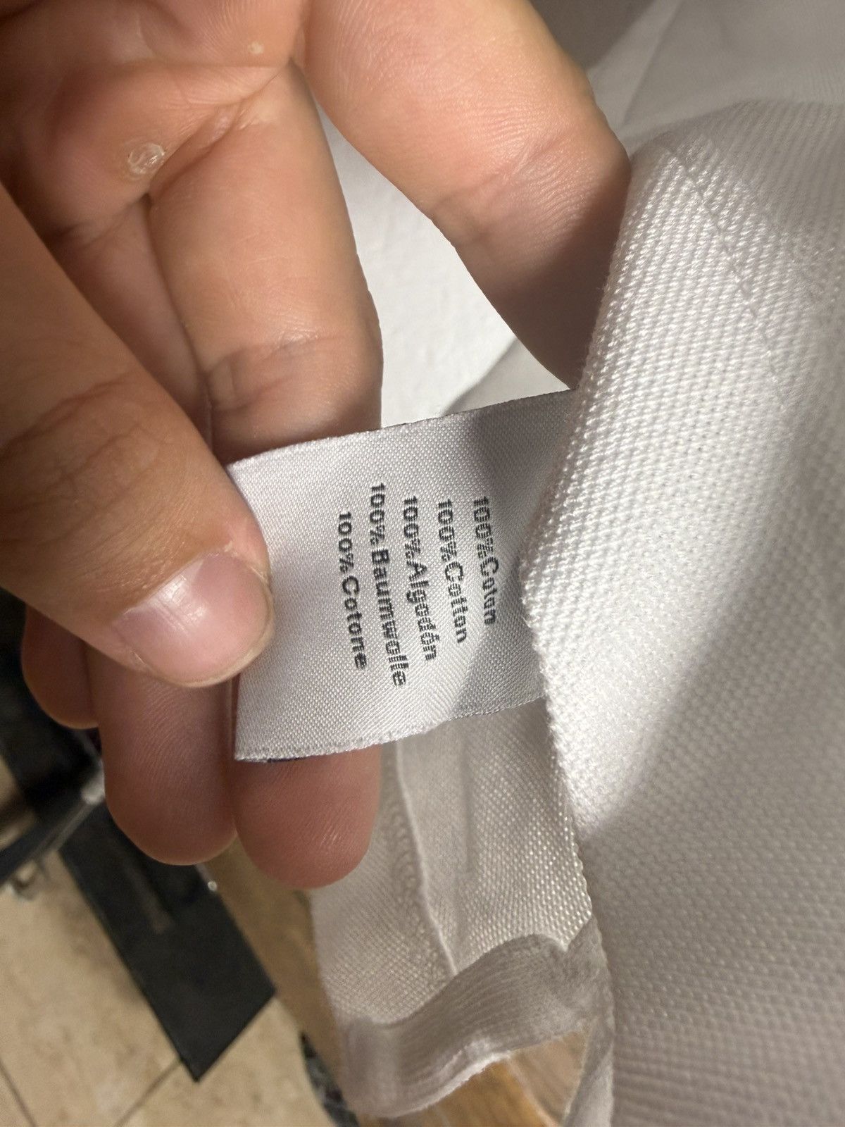 Hermes Hermès White Cotton Polo Shirt Size L Size US L / EU 52-54 / 3 - 5 Thumbnail