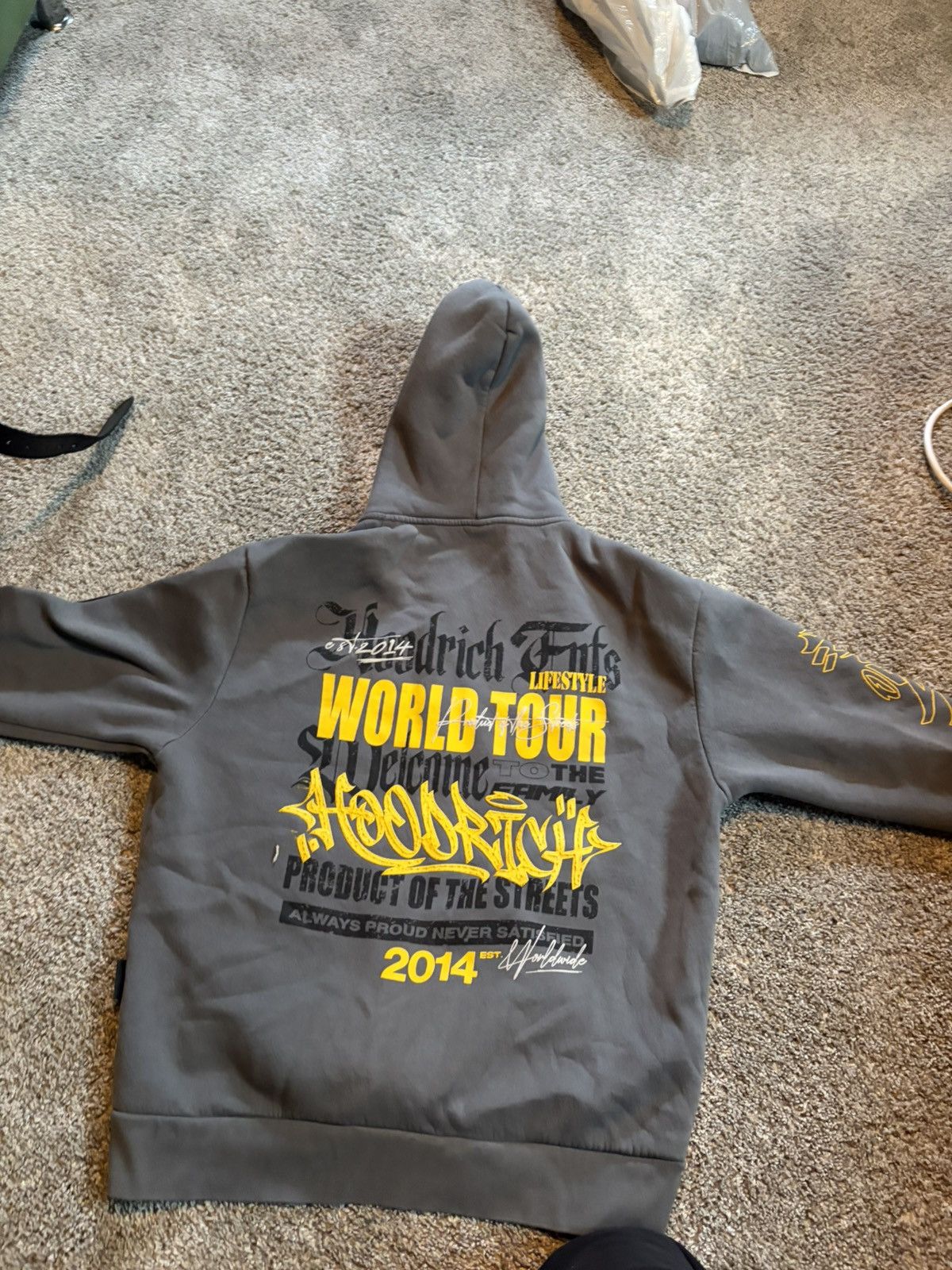 Hoodrich hoodrich hoodie grey and yellow Size US L / EU 52-54 / 3 - 4 Thumbnail