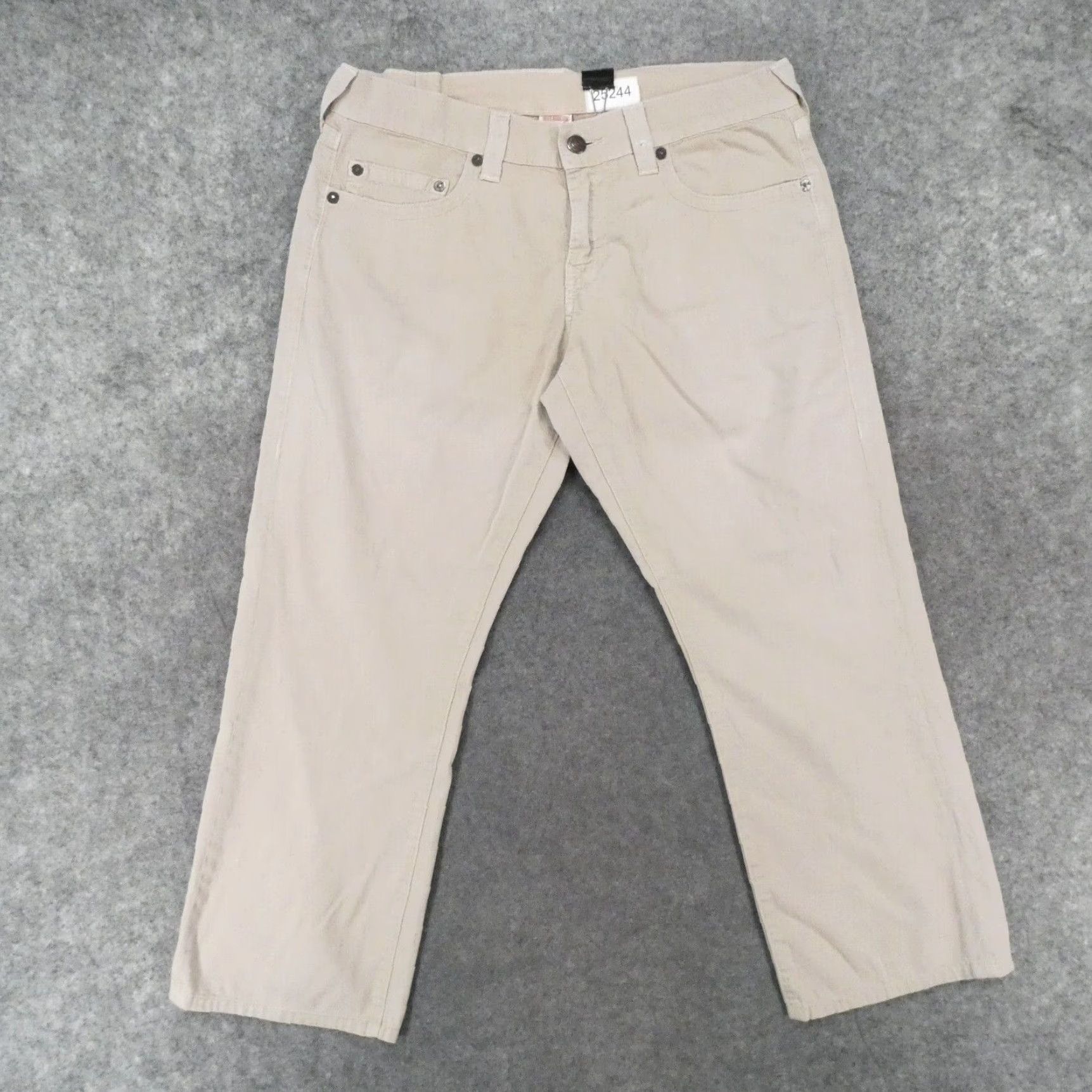 True Religion Authentic Mid Rise Straight Cut Tan Colored Casual Fit Mens Jeans Size 36 Waist 28 Inseam Grailed