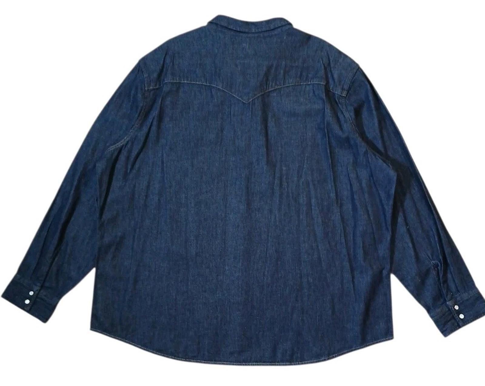 Levi's Levi's Men's Big & Tall 3XL Western Pearl Snap Denim Shirt Size US XXL / EU 58 / 5 - 3 Thumbnail