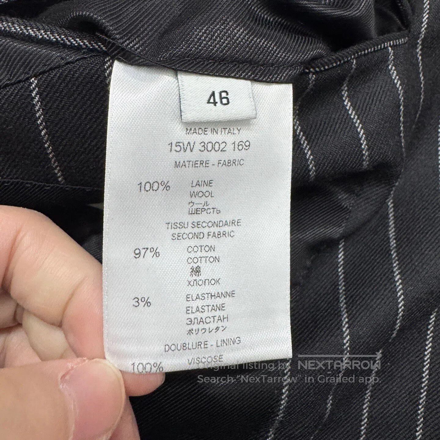 Givenchy Givenchy Vertical striped wool suit jacket| Size 46R - 4 Thumbnail