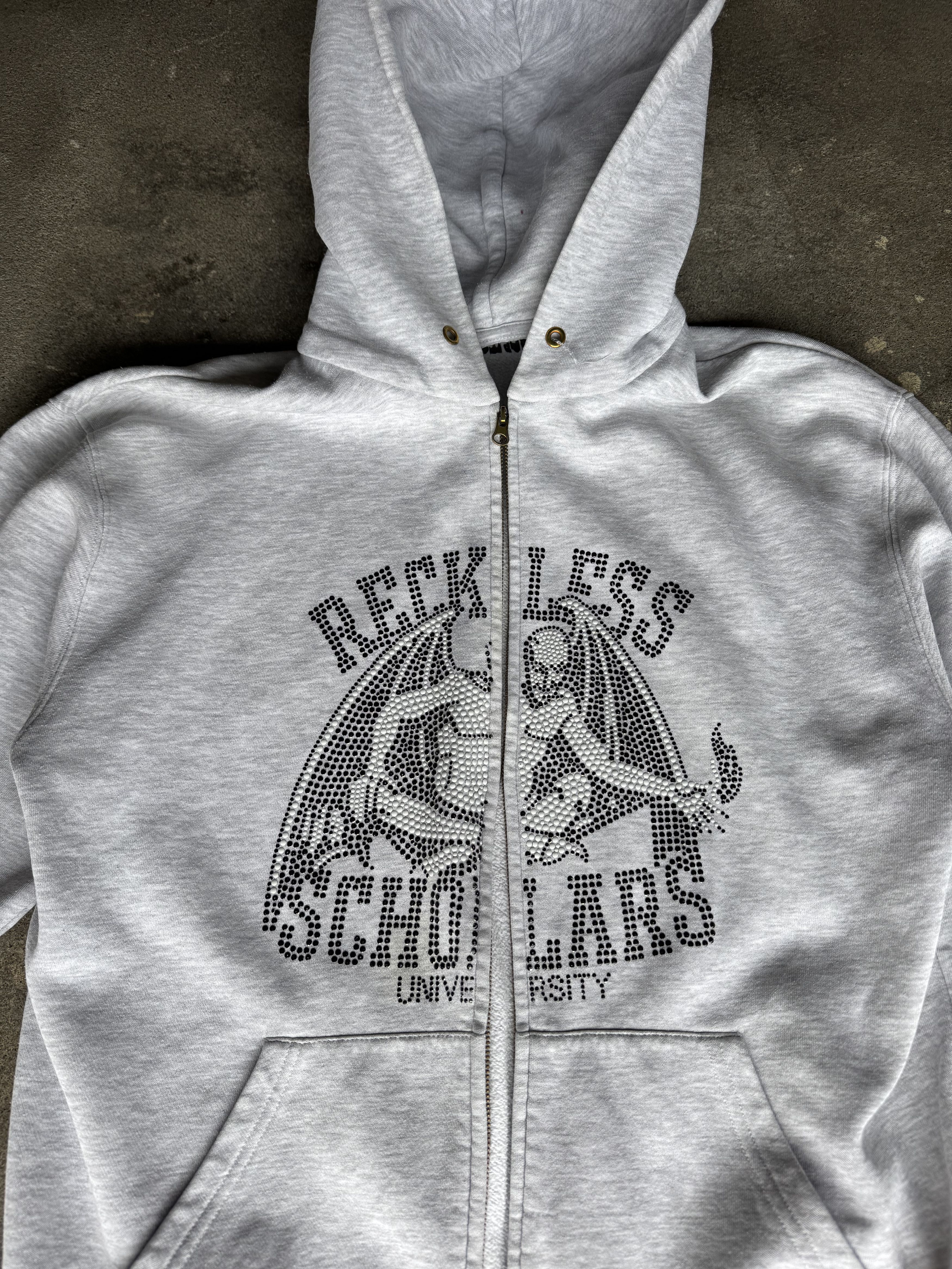 Reckless Scholars Reckless Rhinestone Zip Hoodie Y2K Size US M / EU 48-50 / 2 - 3 Thumbnail