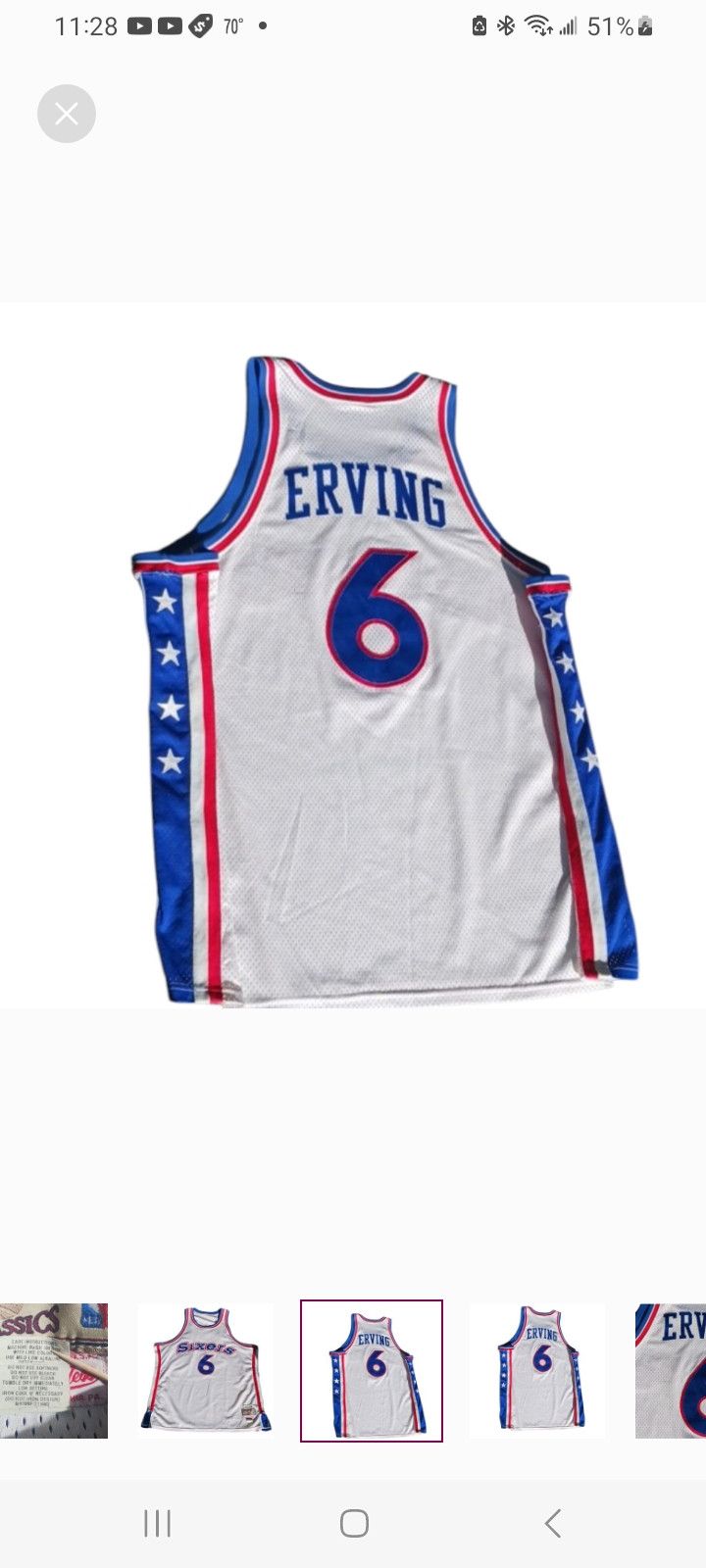Mitchell & Ness × NBA AUTHENTIC Mitchell & Ness Julius Erving Sixers Jersey 77-78 Size US XL / EU 56 / 4 - 6 Thumbnail