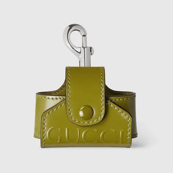 Gucci oc11z1225 Size: OS / Holder For AirPods With Logo in Green Size ONE SIZE - 1 Thumbnail