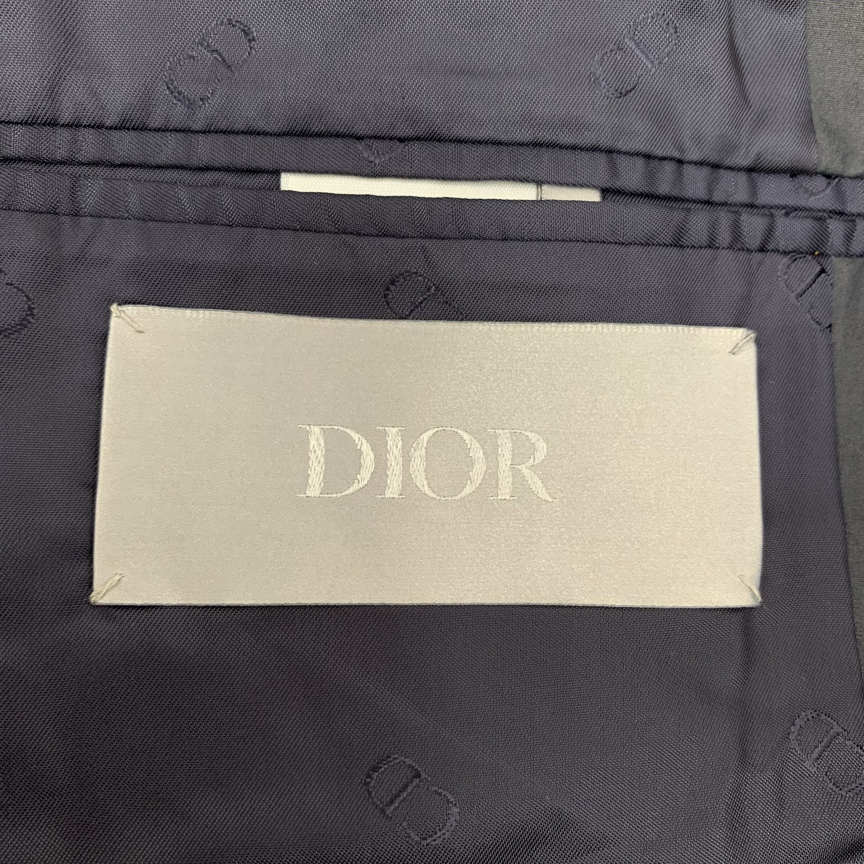 Dior Dior Blue-Black Cotton Trench Coat (Size 44) Size US S / EU 44-46 / 1 - 4 Thumbnail