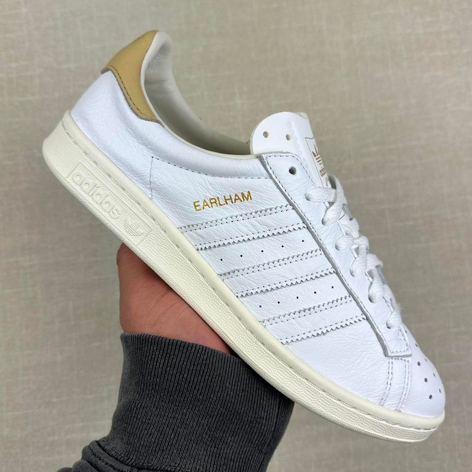 Adidas 2021 Adidas Earlham Leather "White Gold" Size US 8 / EU 41 - 1 Thumbnail