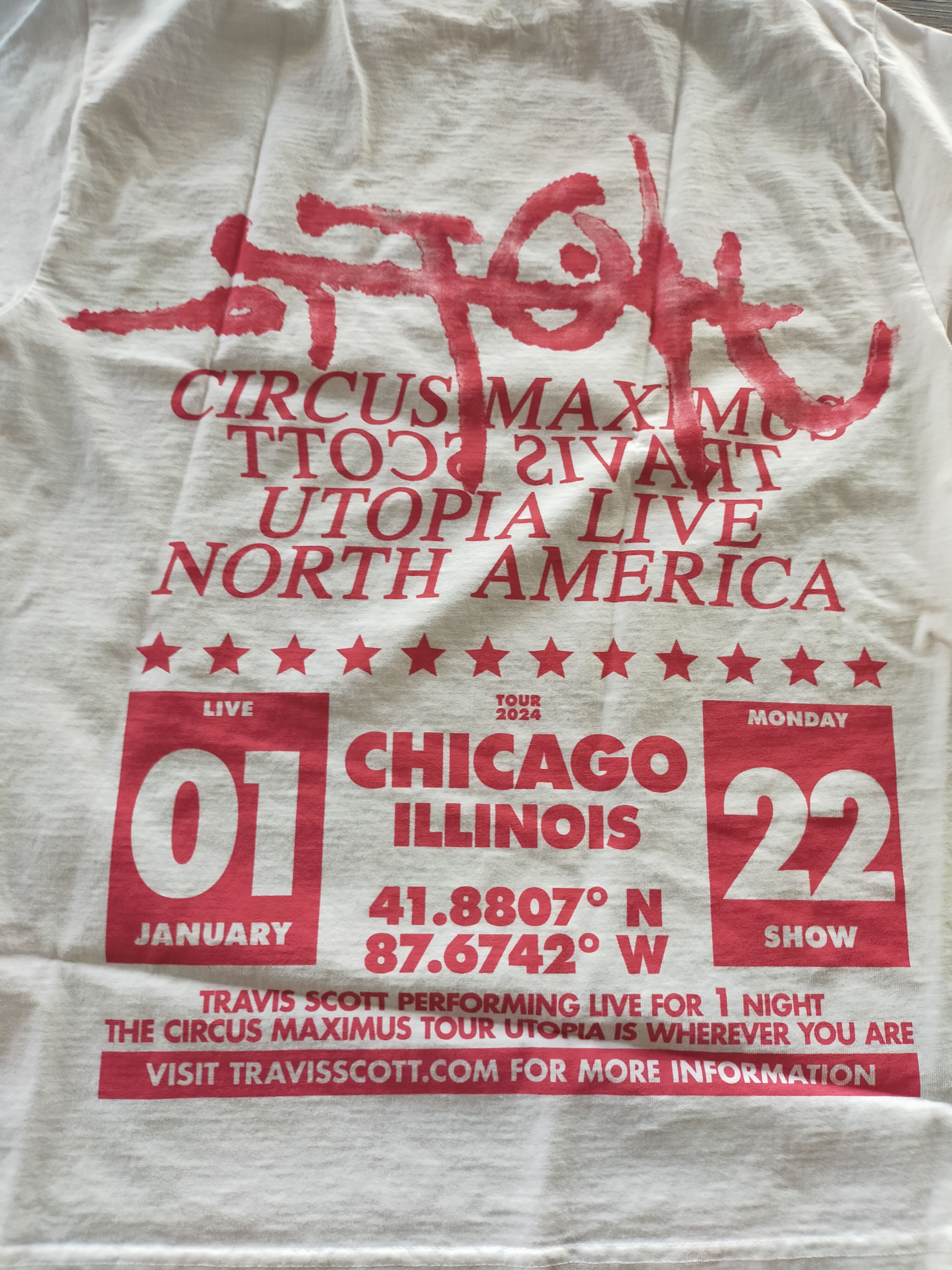 Travis Scott Travis Scott Utopia Chicago Illinois circus maximus shirt Size US M / EU 48-50 / 2 - 11 Thumbnail