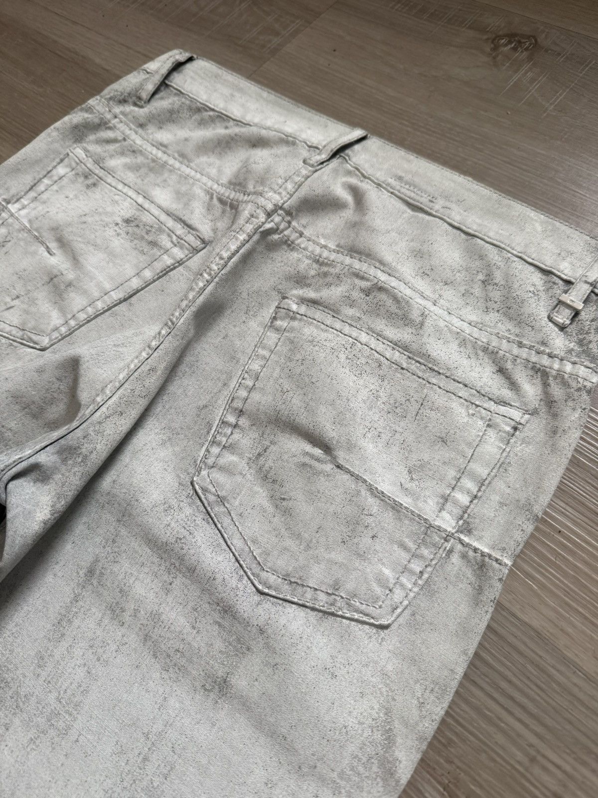 Dior SS 06 Dior Homme White Painted Denim Size US 30 / EU 46 - 3 Thumbnail