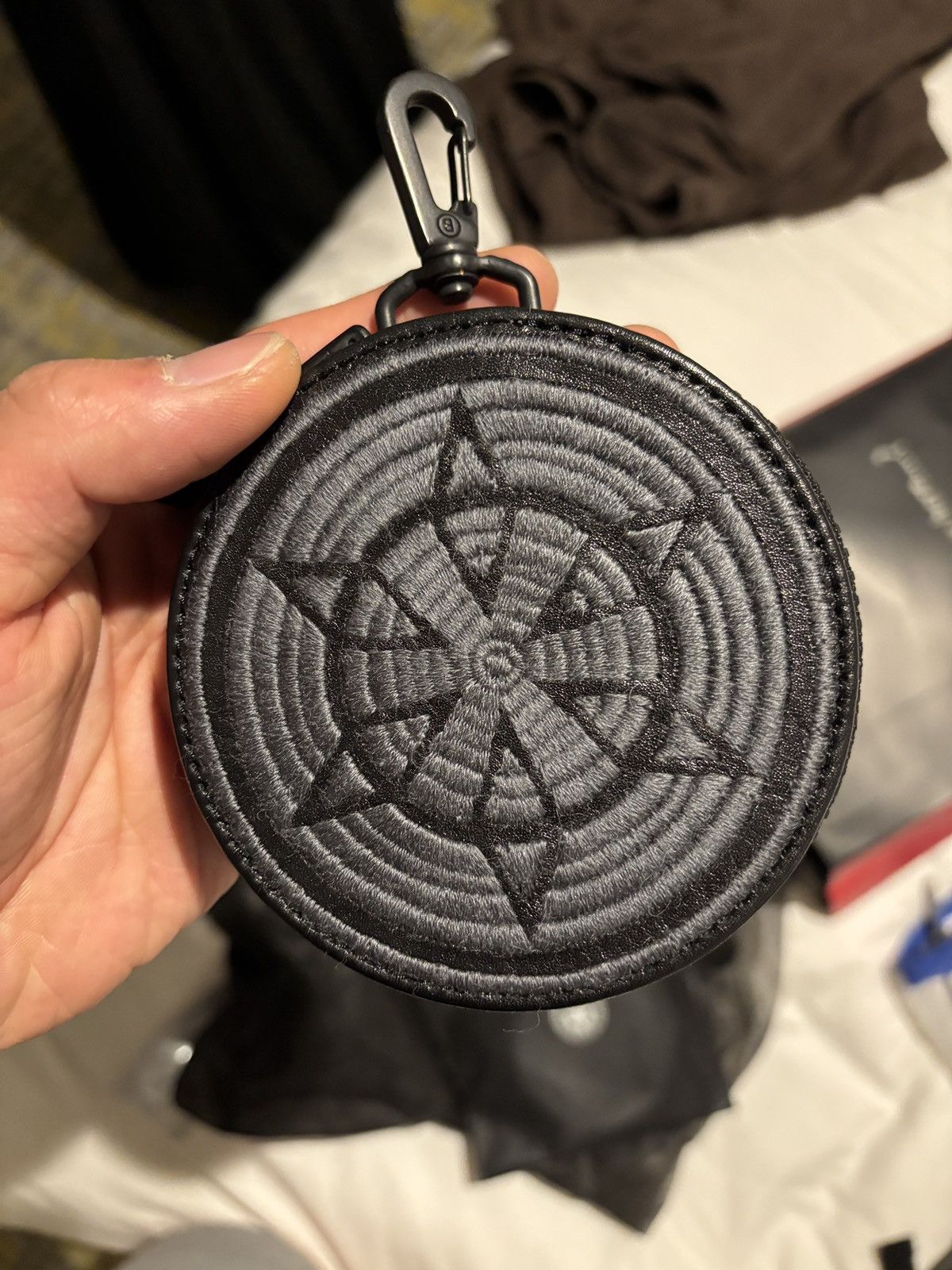 MANDRN | The Rover- Black Leather Circle Pouch