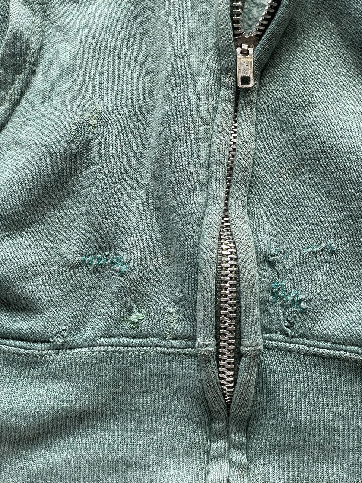 RRL Ralph Lauren Vintage 1950s Faded Green Hoodie Size M Talon Zipper Size US M / EU 48-50 / 2 - 6 Thumbnail