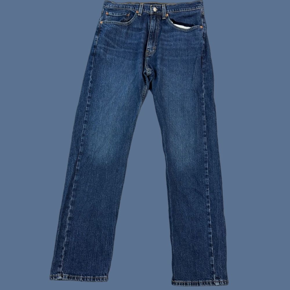 Levi's Levis 505 Jeans Mens 34x32 Dark Wash Regular Fit Straight Leg Casual Stretch Size US 34 / EU 50 - 1 Thumbnail