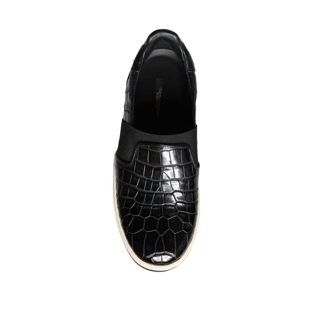 Dolce & Gabbana Dolce & Gabbana Black Leather Loafers Slippers Casual Shoes Size US 6 / EU 39 - 8 Thumbnail