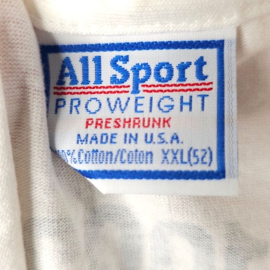 Vintage VINTAGE All Sport T Shirt Mens 2XL White 90s 1992 Vegas Made In USA Firefighter Games Graphic Tee Short Sleeve Crew Neck Size US XXL / EU 58 / 5 - 7 Thumbnail