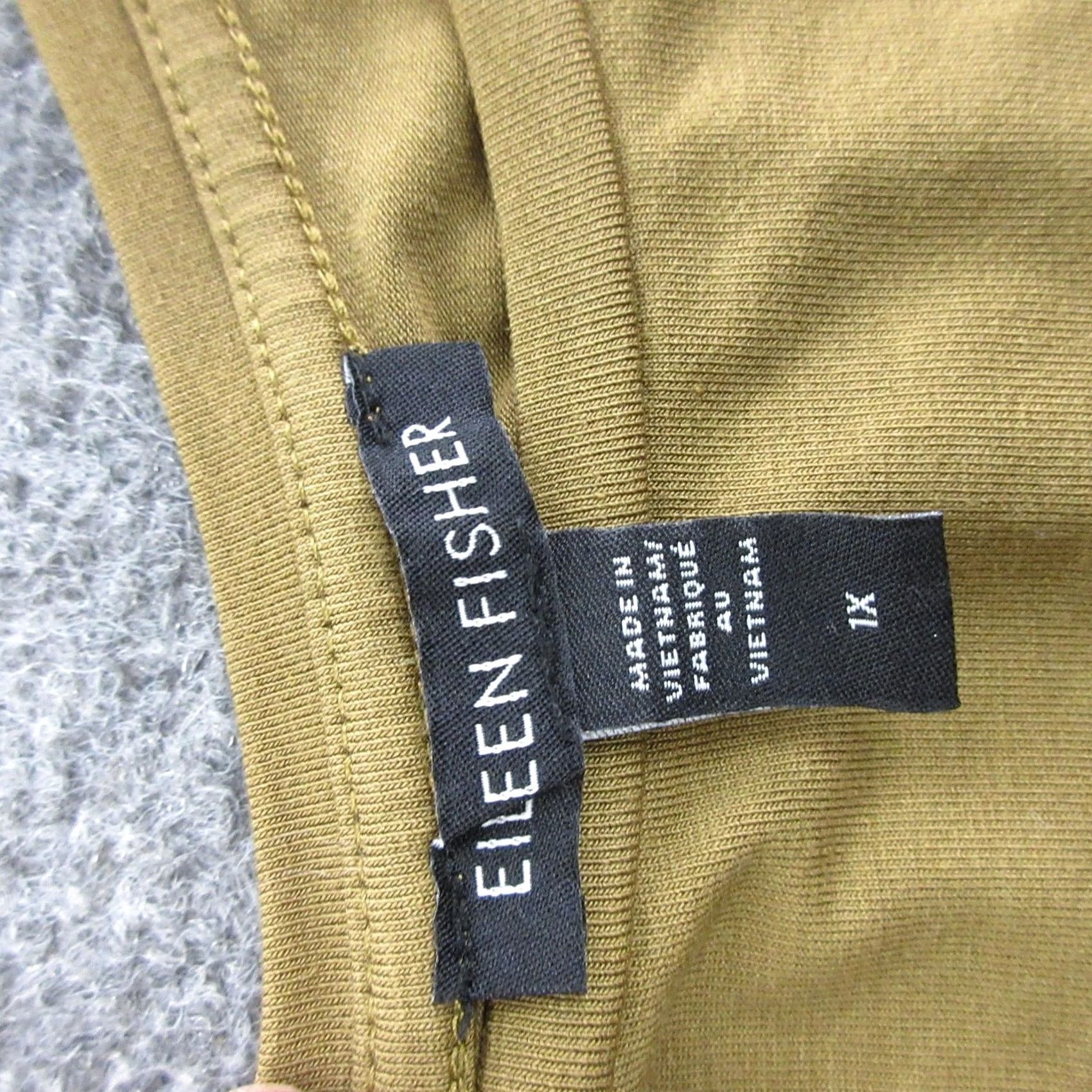 Eileen Fisher Eileen Fisher Shirt Womens 1X Green Long Sleeve Scoop Neck Jersey Tunic Top Size XL / US 12-14 / IT 48-50 - 5 Thumbnail