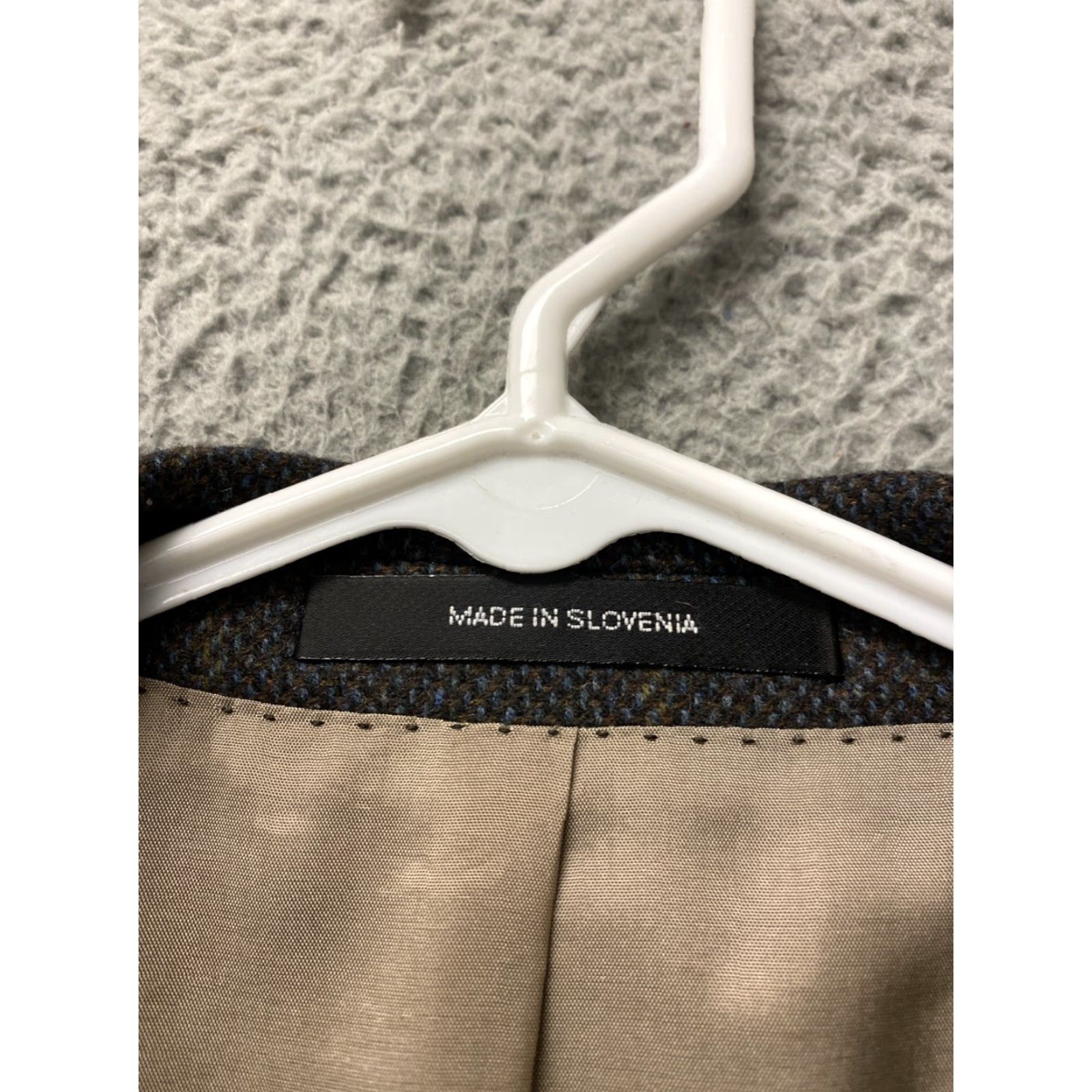 Hugo Boss Hugo Boss Blazer Mens 42L Brown Tweed Three-Button Sport Coat Check Regular Fit Double-Vented Size 42L - 4 Thumbnail