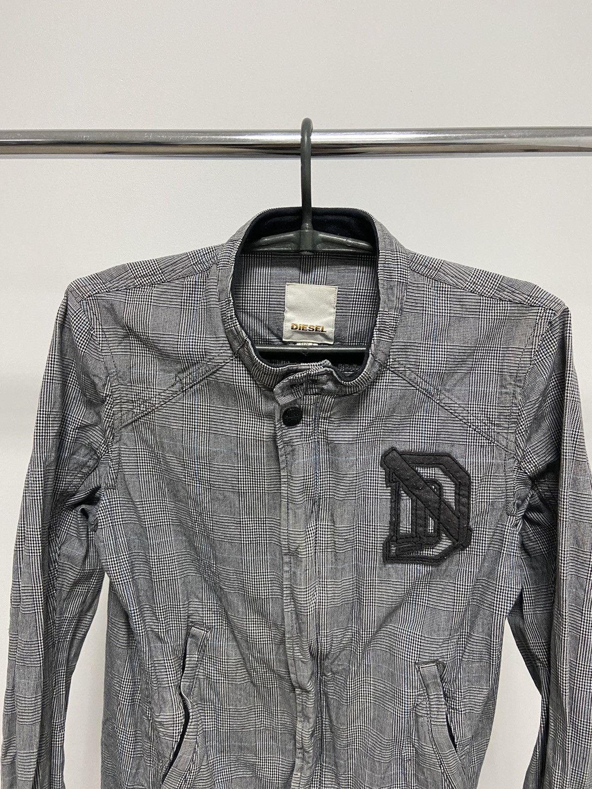 Diesel × Vintage Diesel Vintage Jacket D Logo Y2k style mesh stripe Size US S / EU 44-46 / 1 - 2 Thumbnail