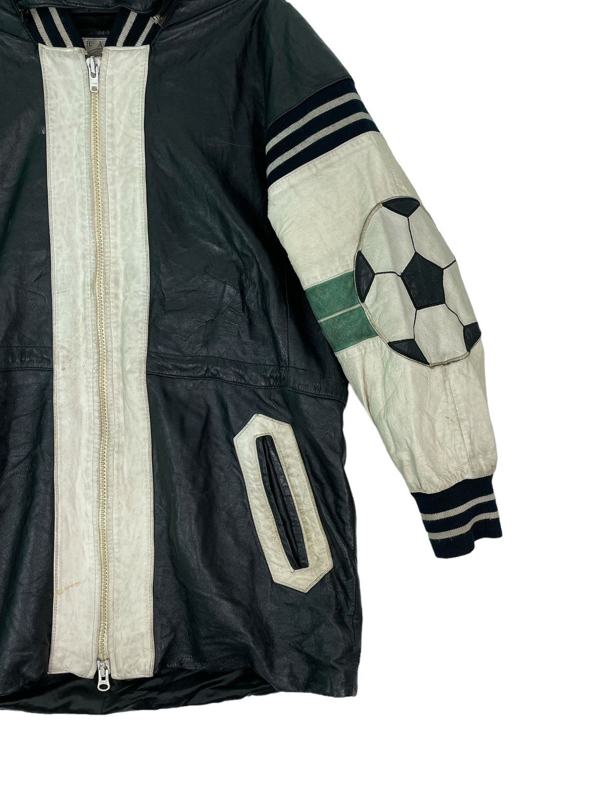 Japanese Brand HARAJUKU MOTHERS football logo patch leather parka jacket Size US M / EU 48-50 / 2 - 2 Thumbnail