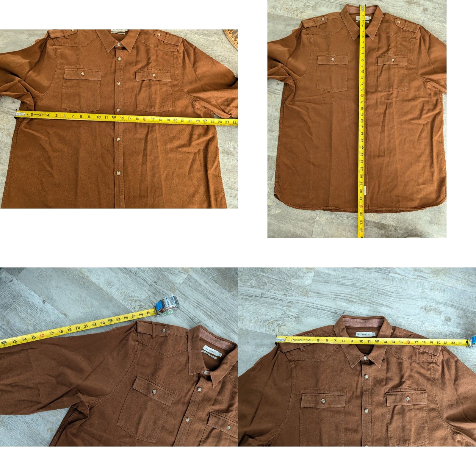 Vintage VINTAGE Bushman Shirt Mens XL Brown A.L. Weekend Cotton Military Button Up Lapels Size US XL / EU 56 / 4 - 8 Thumbnail