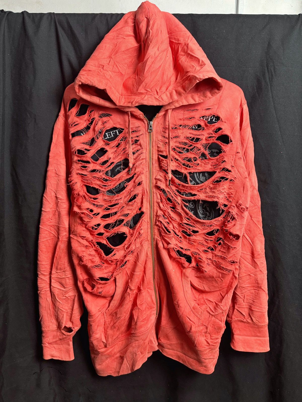 If Six Was Nine × Japanese Brand × PPFM Distressed Japanese Zipper Hoodie Uniqlo lgb ifsix style Size US XL / EU 56 / 4 - 2 Thumbnail