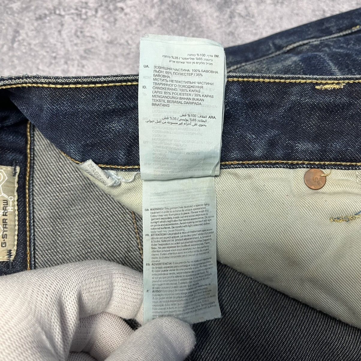 G-Star Vintage G-Star RAW 3301 Low Tapered Distressed Denim Jeans Size US 38 / EU 54 - 13 Thumbnail