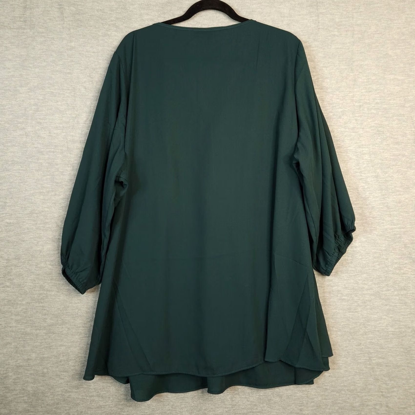 Vintage City Chic Women's Plus Size XXL/24 Blue V-neck 3/4 Sleeve Blouse Size XXL / US 16-18 / IT 52-54 - 2 Thumbnail