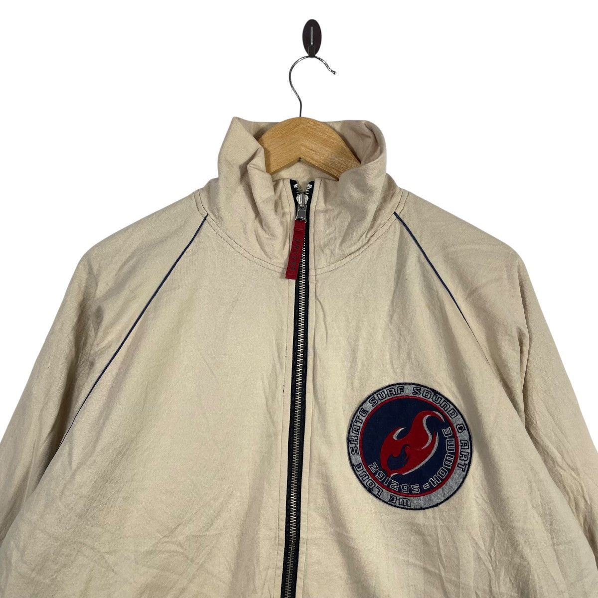 Vintage Vintage 291295 HOMME Surf Sound Craft Zip Jacket Beige Size US L / EU 52-54 / 3 - 2 Thumbnail