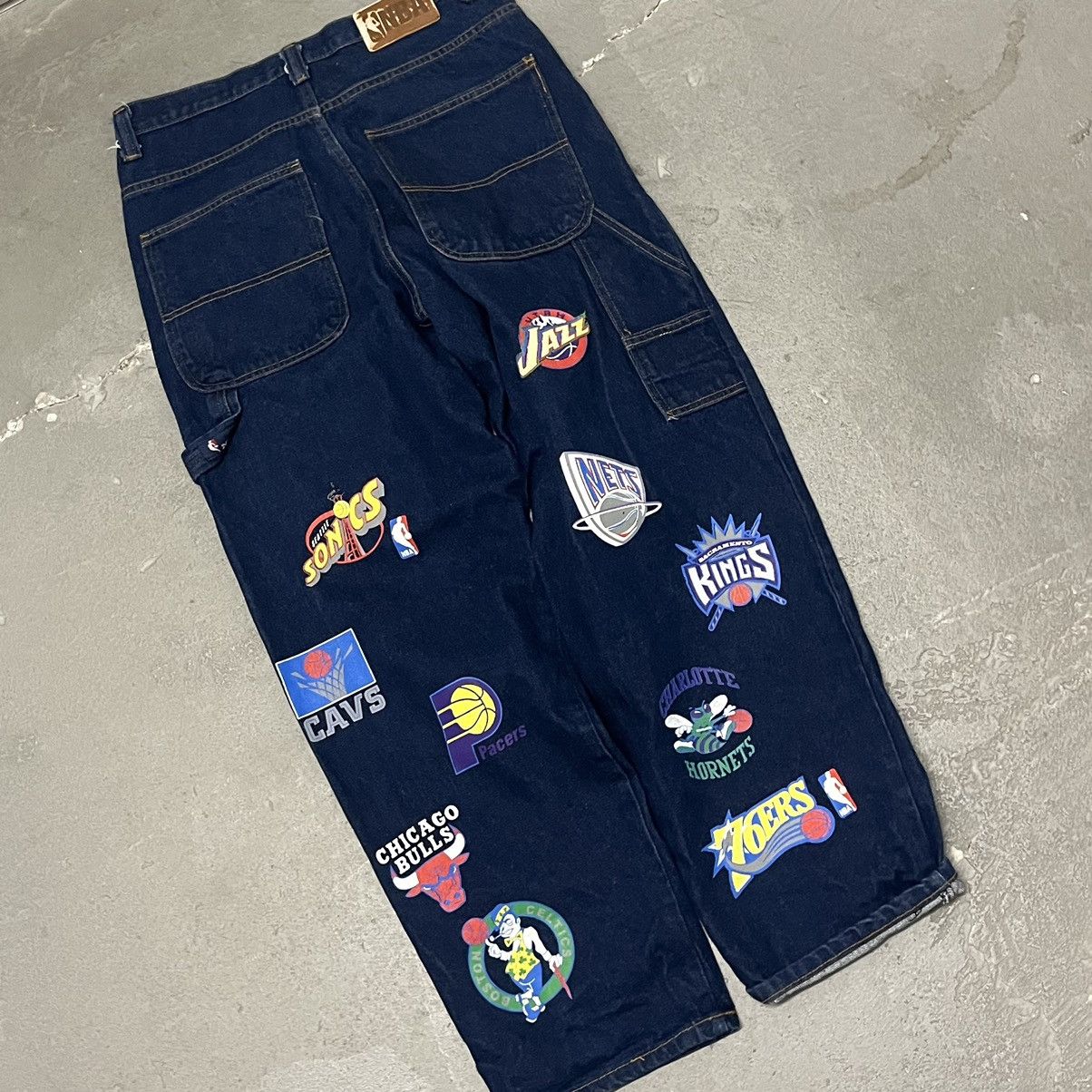 Vintage VTG 2000’s NBA Baggy Denim Jeans 32x30 Y2K Size US 32 / EU 48 - 12 Thumbnail