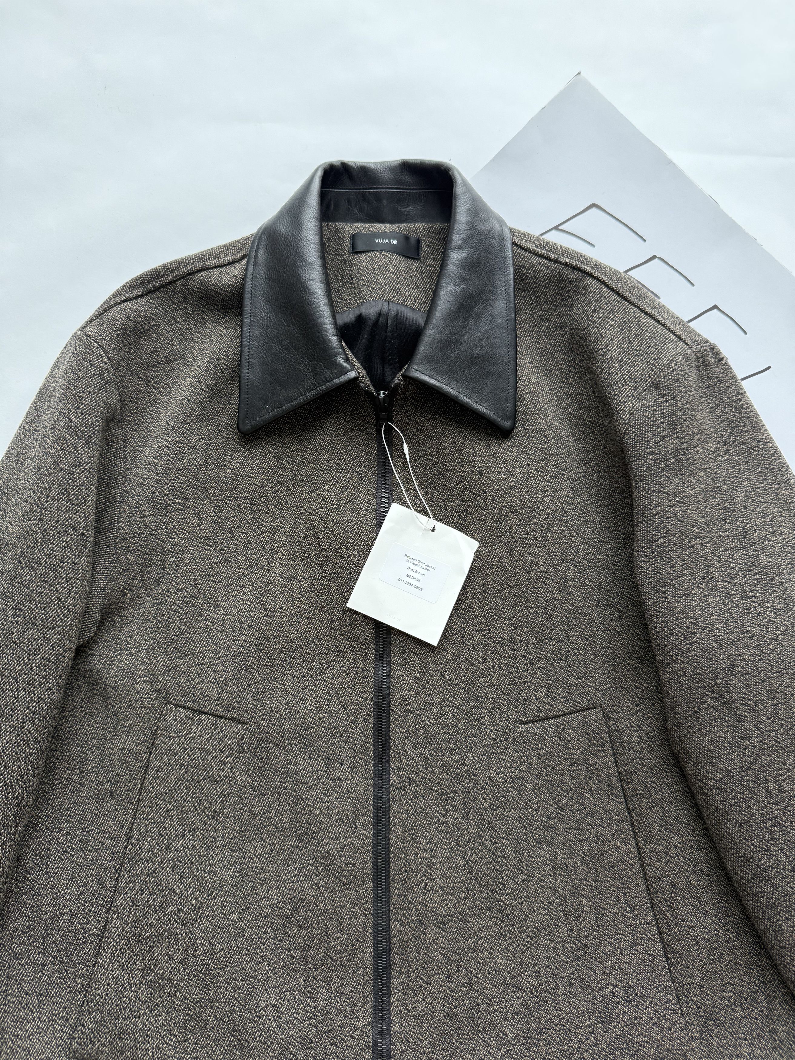 Vuja De Vujade Dust Brown Relaxed Shirt Jacket Size US M / EU 48-50 / 2 - 2 Thumbnail