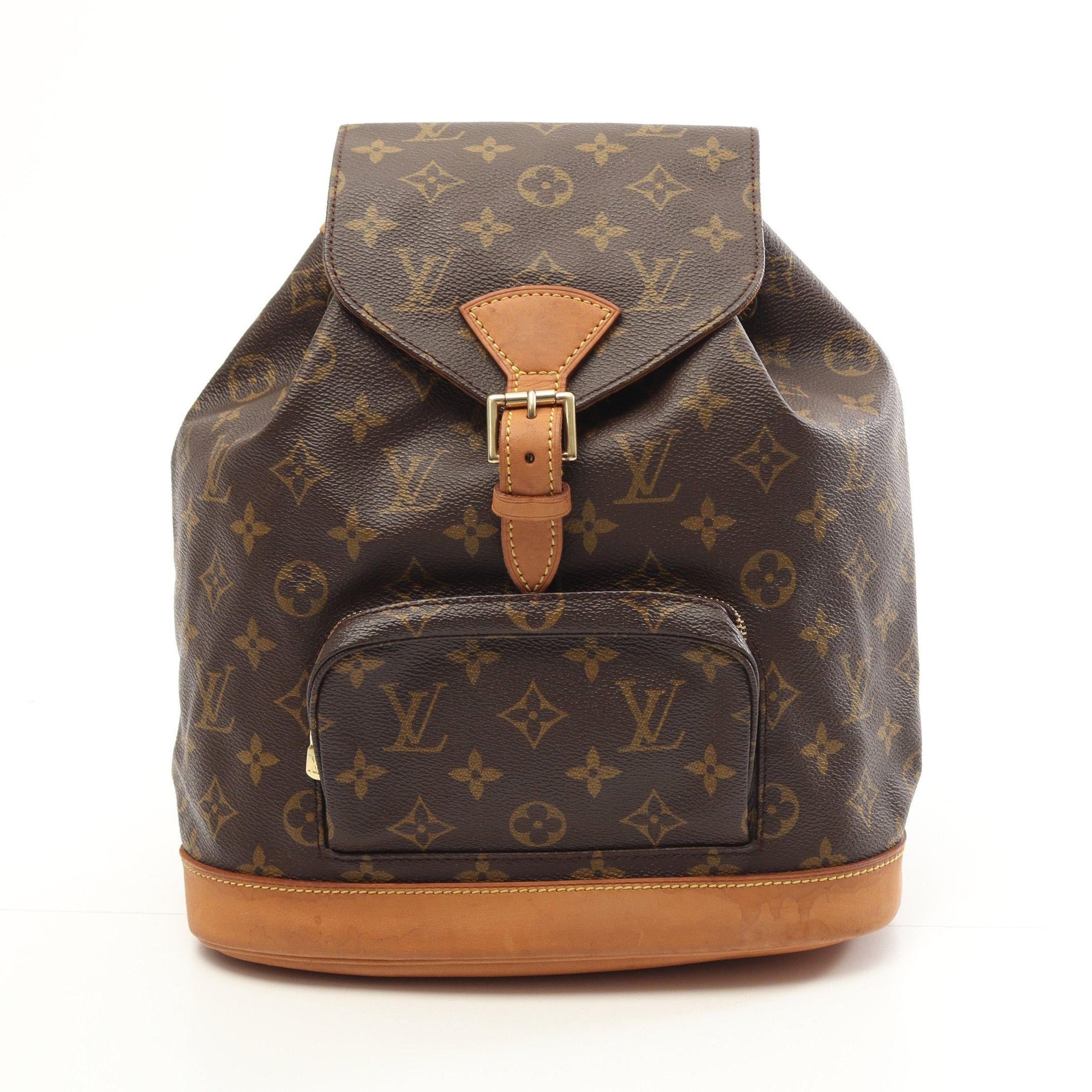 Louis Vuitton Louis Vuitton Montsouris Mm Monogram Backpack Rucksack Leather Brown Size ONE SIZE - 1 Thumbnail