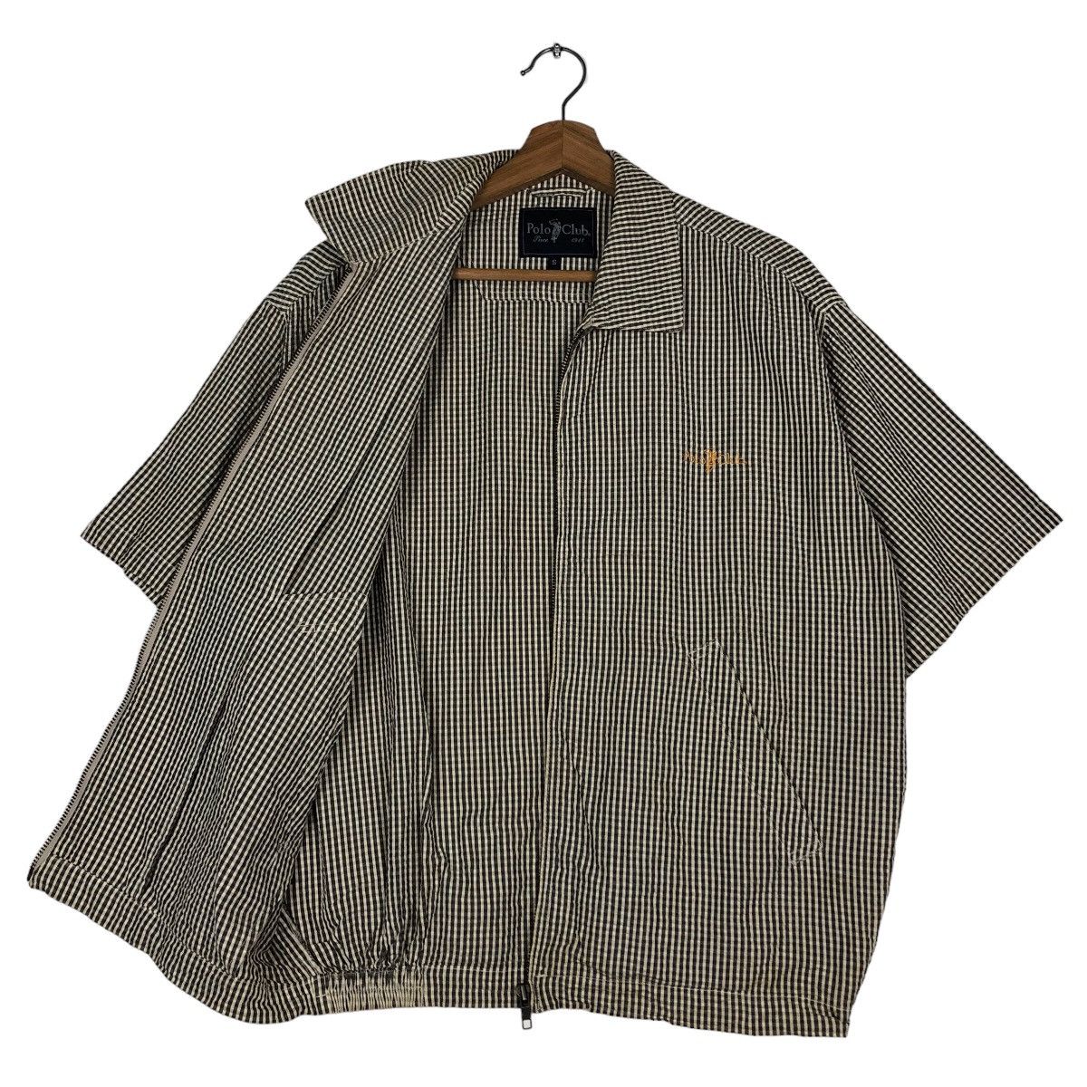Japanese Brand 🔥Vintage Short Sleeve Bomber Jacket Polo Club Tartan Design Size US S / EU 44-46 / 1 - 11 Thumbnail