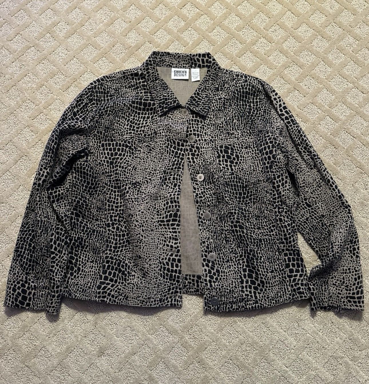 Chicos Chico Cheetah Print Jacket Size XS / US 0-2 / IT 36-38 - 1 Thumbnail