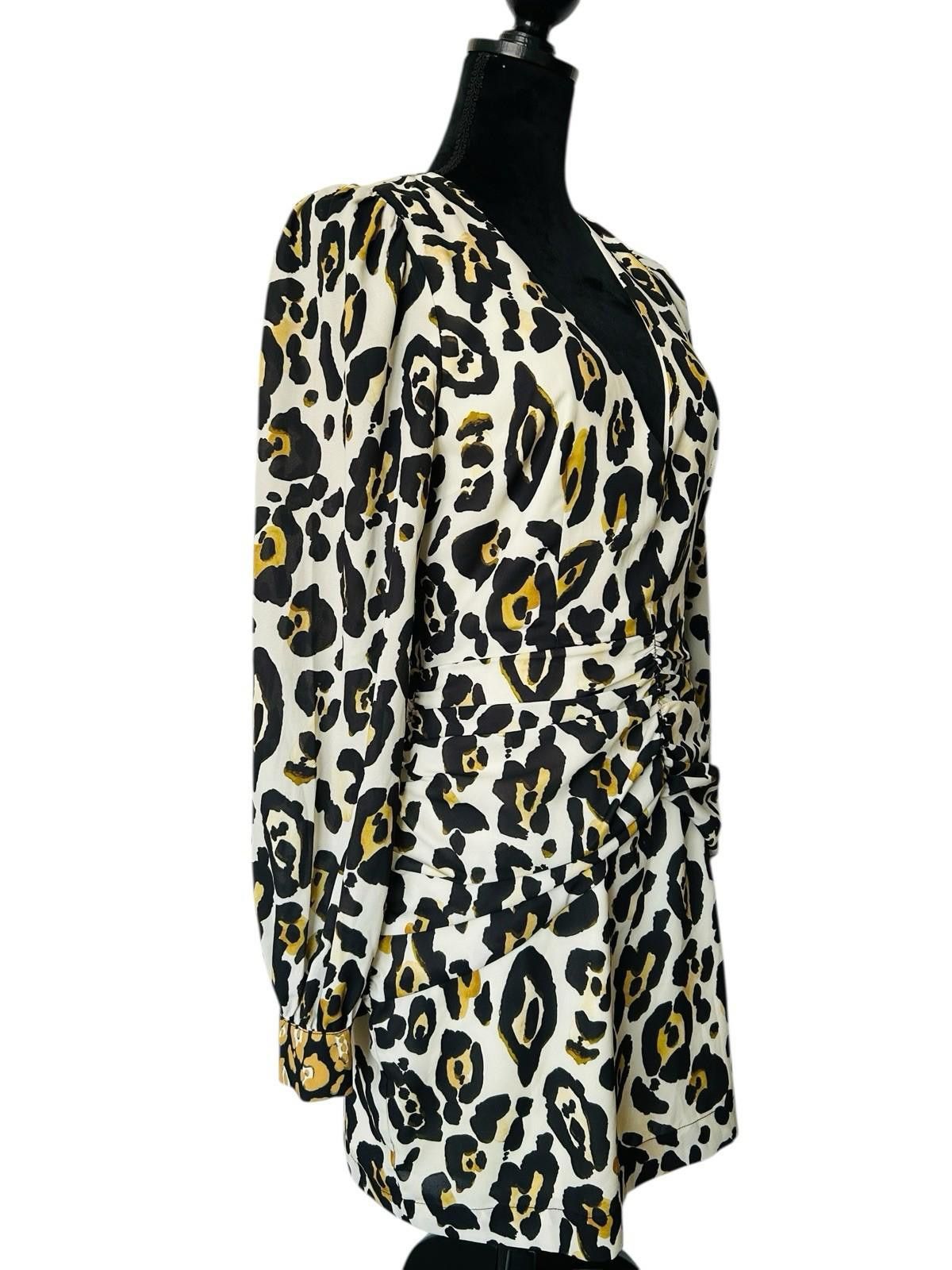 Other Vestire dress leopard long sleeved - Size AU 10 US 6 (009) Size M / US 6-8 / IT 42-44 - 3 Thumbnail