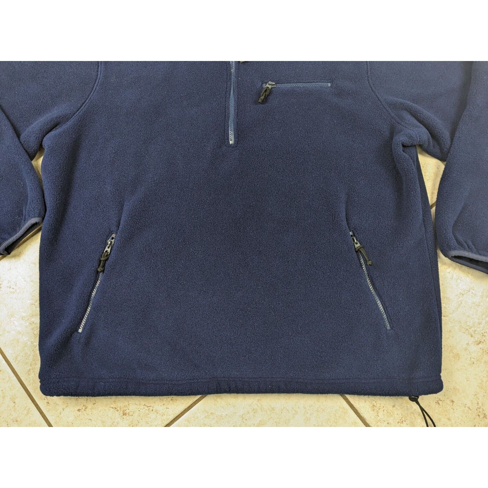 L.L. Bean Vtg LL Bean 1/4 Zip Fleece Jacket Sweater Pullover XL Blue Size US XL / EU 56 / 4 - 3 Thumbnail