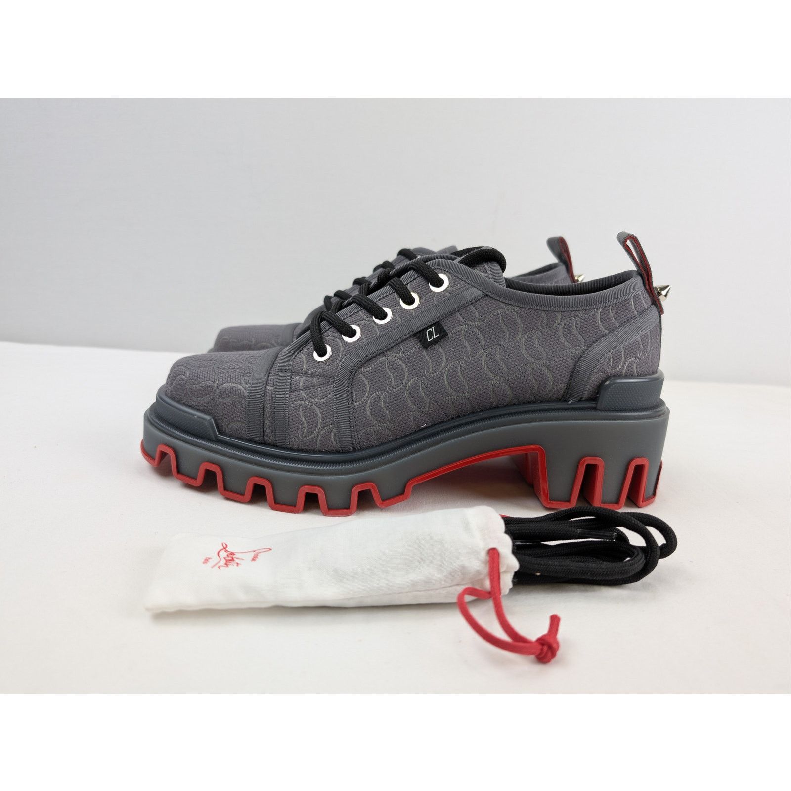 Christian Louboutin o1rshd1 Panamic Dune Flat Sneakers in Smoky Grey Size US 10 / EU 43 - 10 Thumbnail