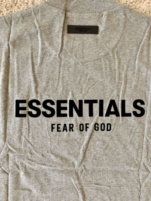 Fear of God Essentials Dark Oatmeal tee | Grailed