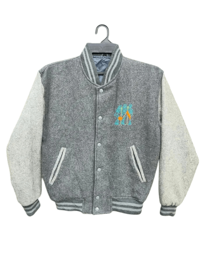 Japanese Brand EASY VOICE MOHAIR EMBROIDERY VARSITY JACKET Size US L / EU 52-54 / 3 - 1 Thumbnail