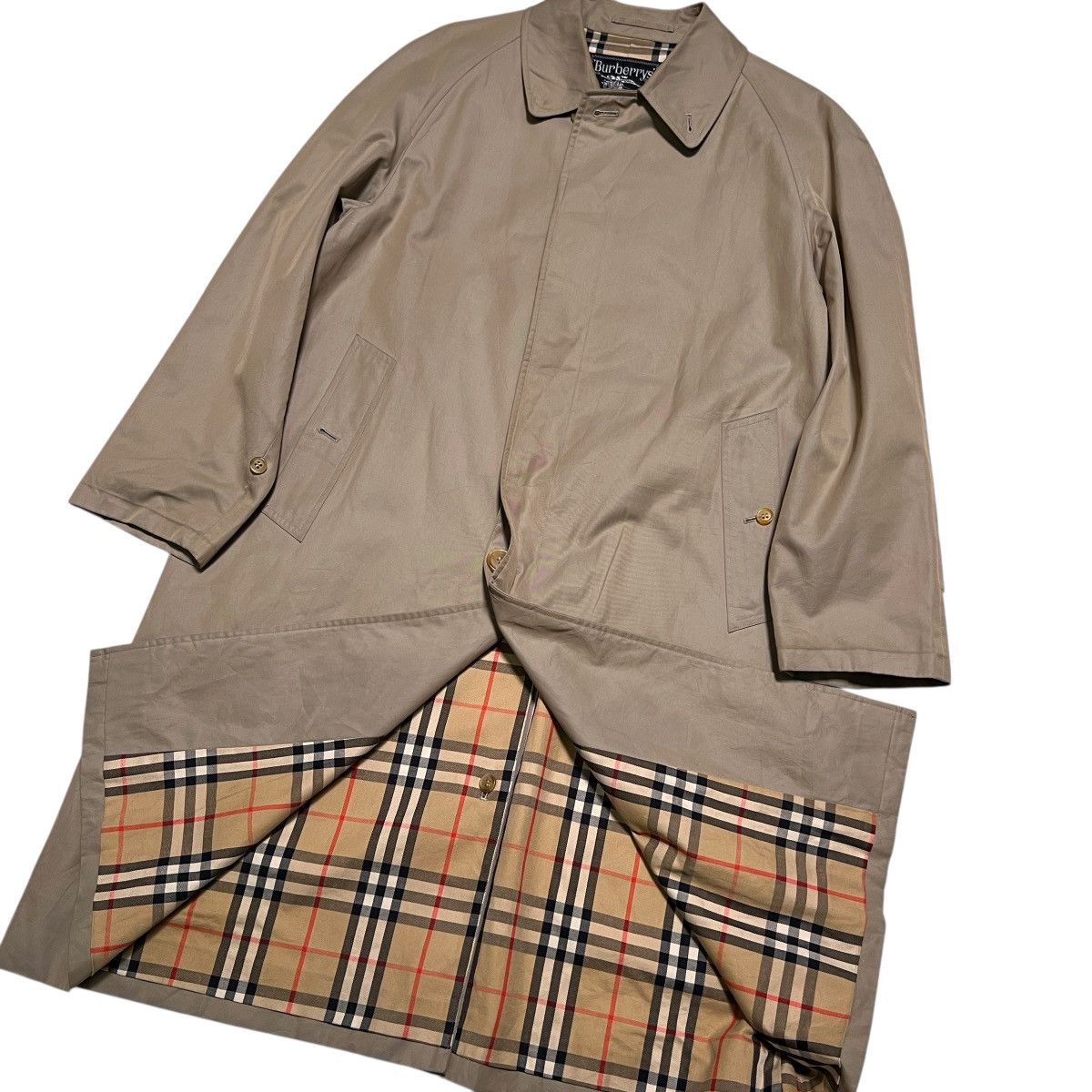 Burberry Vintage Burberrys Trenchcoat Nova Check Rich Brown Biege Size US M / EU 48-50 / 2 - 12 Thumbnail